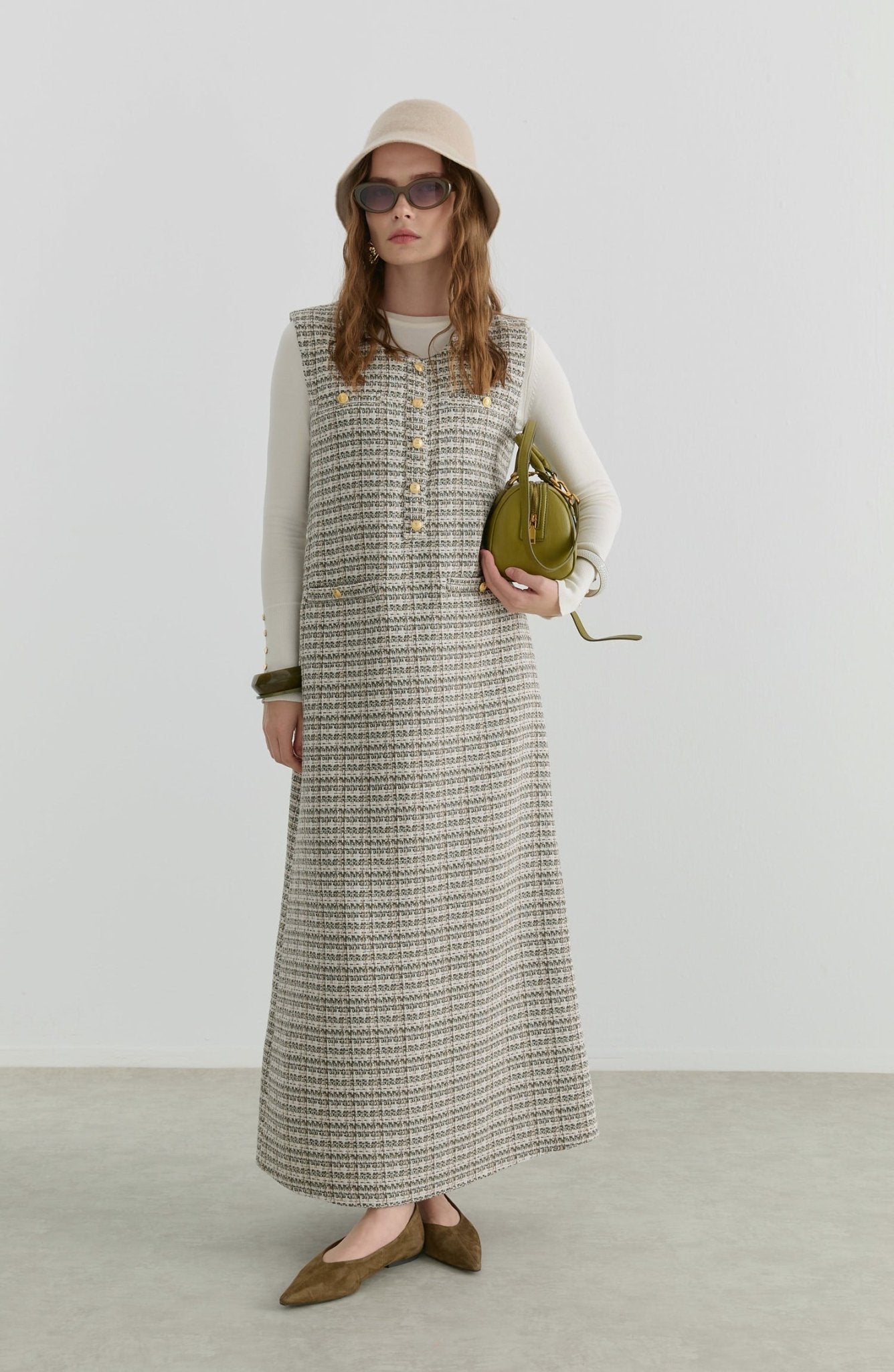 Blazer Haki Tüvit Jile - Fatma Atasoy