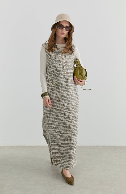 Blazer Haki Tüvit Jile - Fatma Atasoy