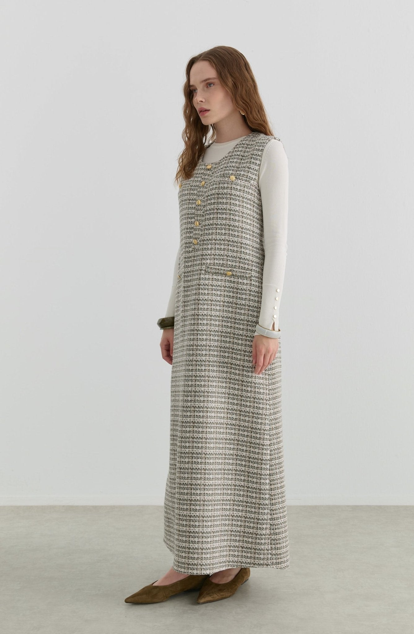 Blazer Haki Tüvit Jile - Fatma Atasoy