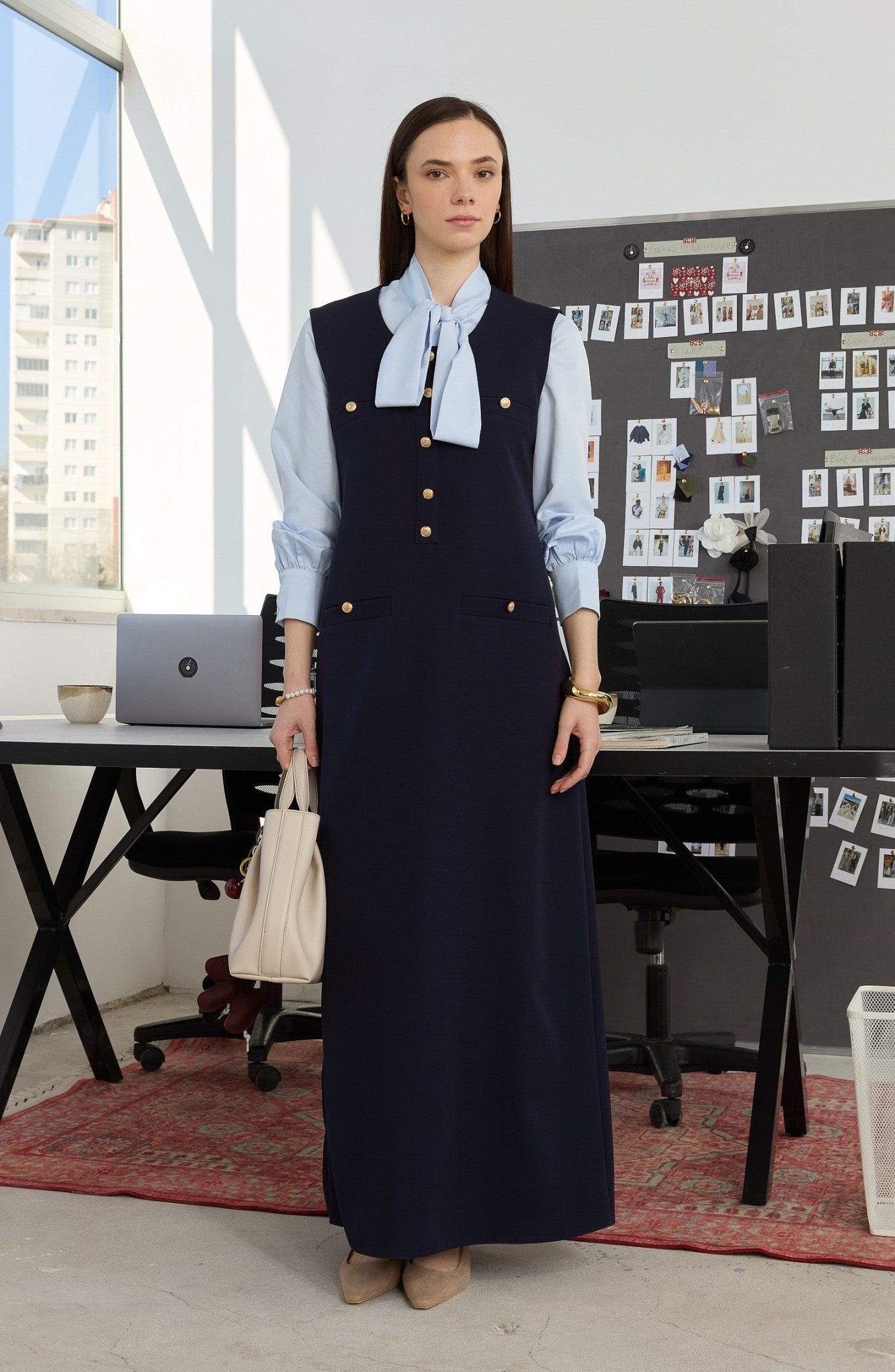 Blazer Lacivert Jile - Fatma Atasoy