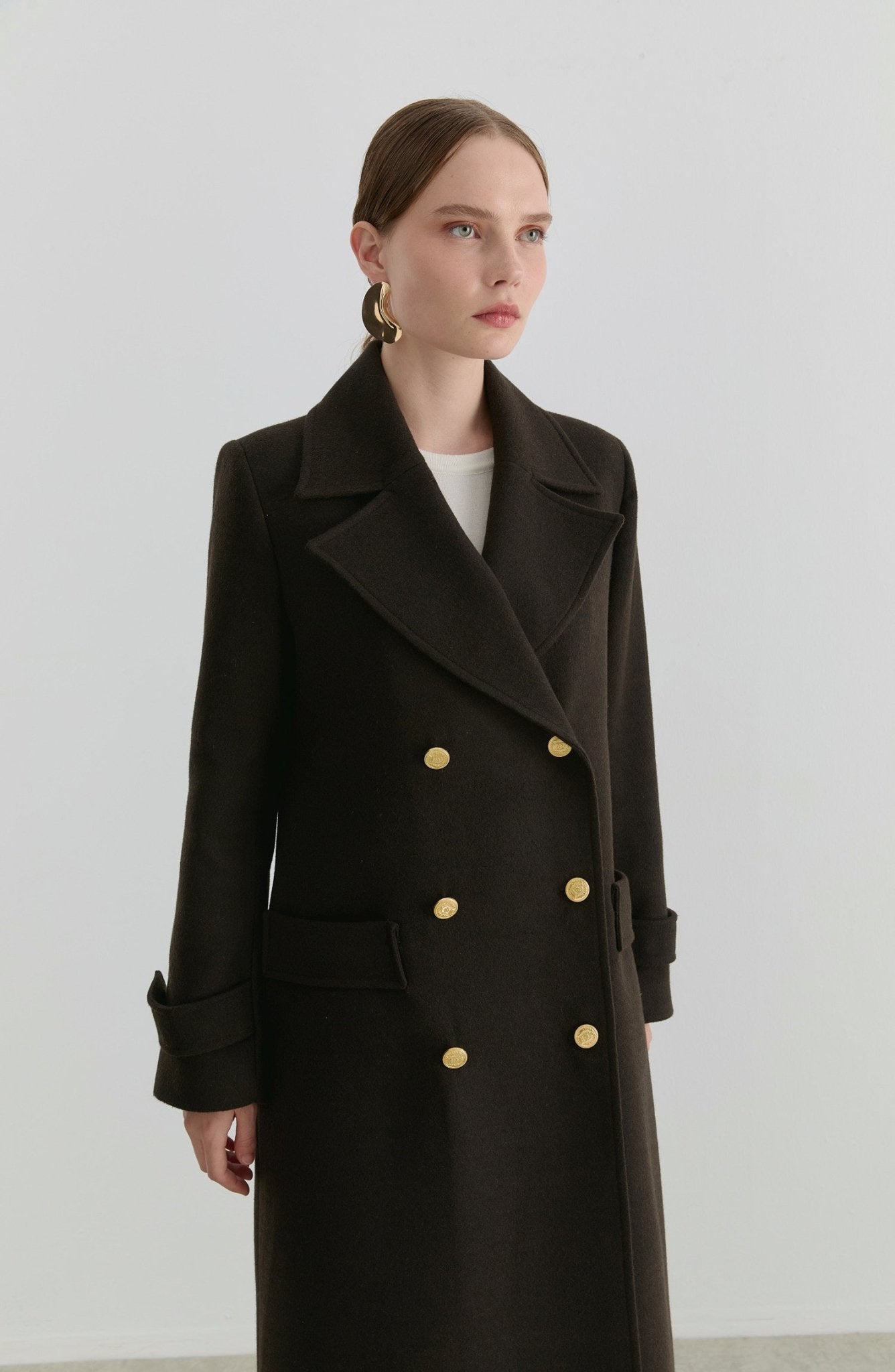 Blazer Maksi Acı Kahve Kaşmir Kaban - Fatma Atasoy