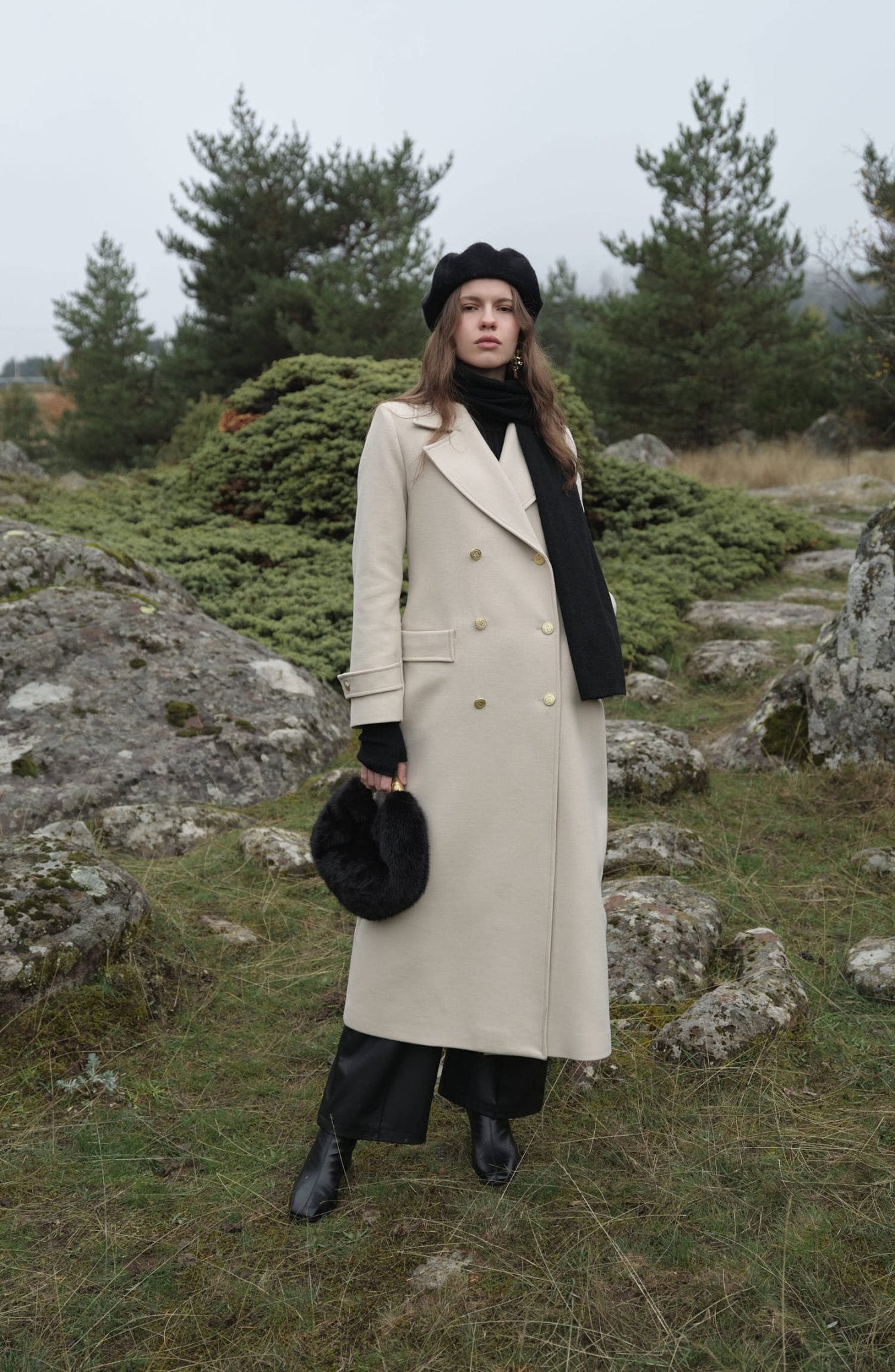 Blazer Maksi Bej Kaşmir Kaban - Fatma Atasoy