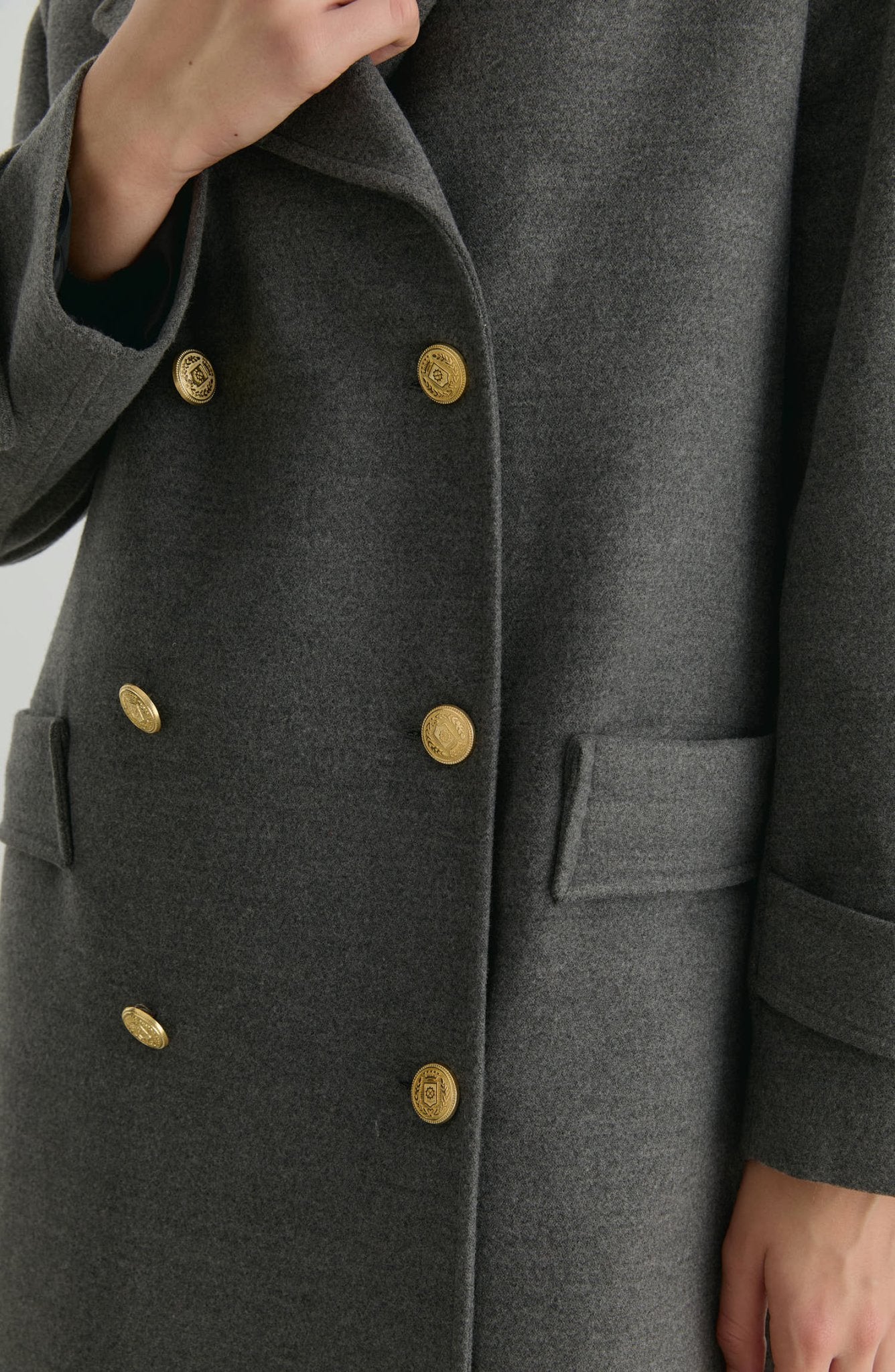 Blazer Maksi Gri Kaşmir Kaban - Fatma Atasoy