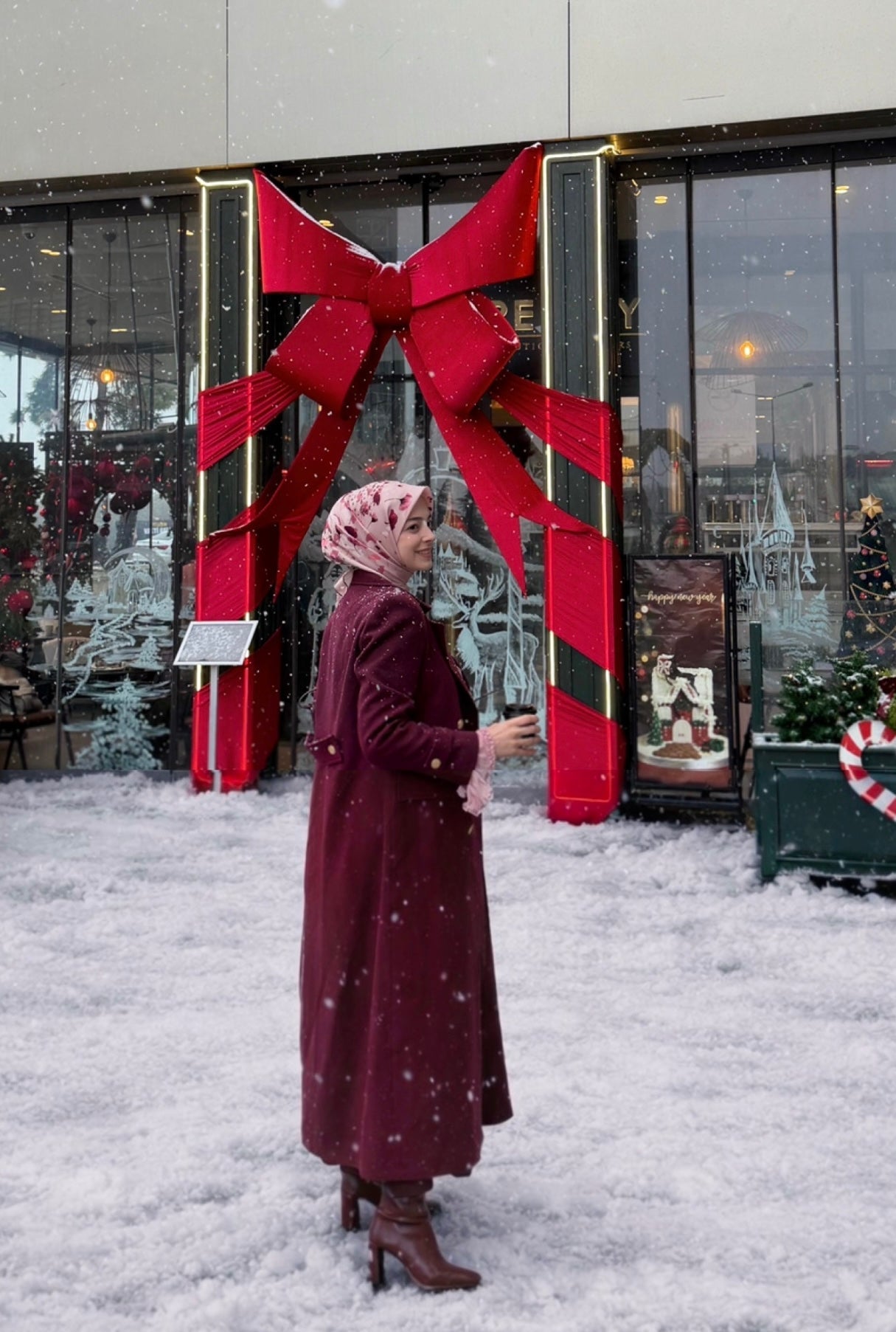 Blazer Maksi Vişne Kaşmir Kaban - Fatma Atasoy