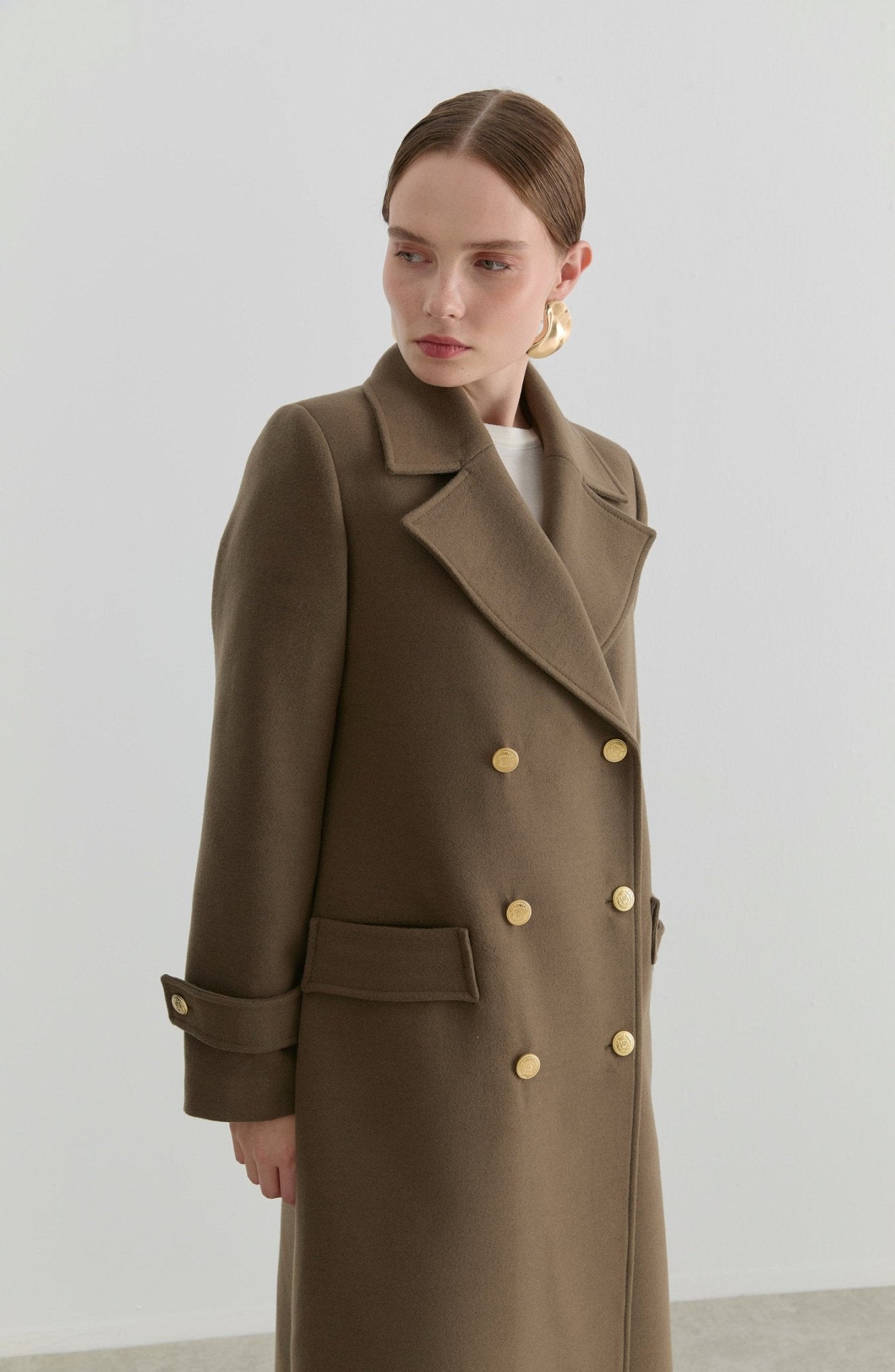 Blazer Maksi Vizon Kaşmir Kaban - Fatma Atasoy