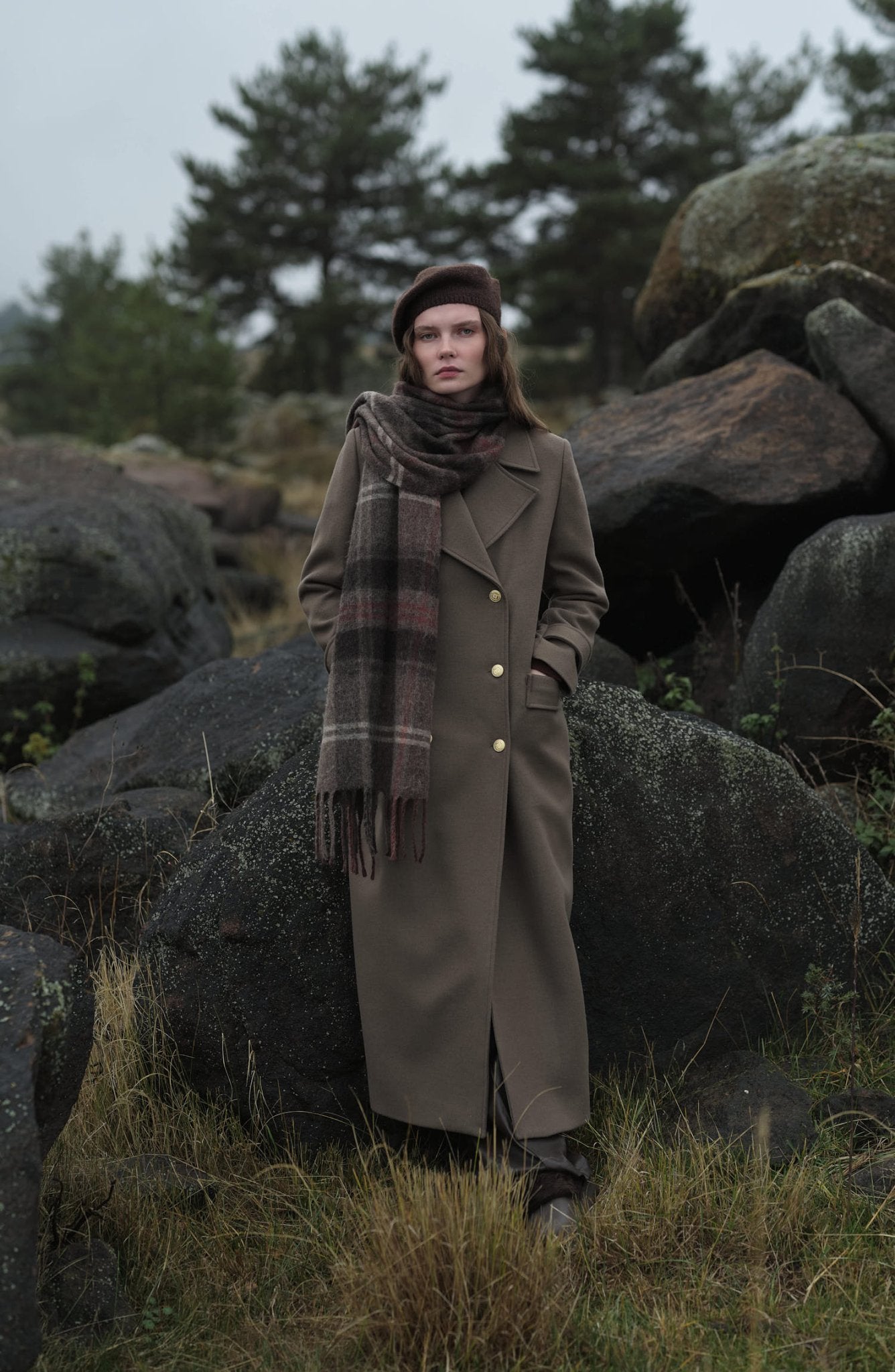 Blazer Maksi Vizon Kaşmir Kaban - Fatma Atasoy