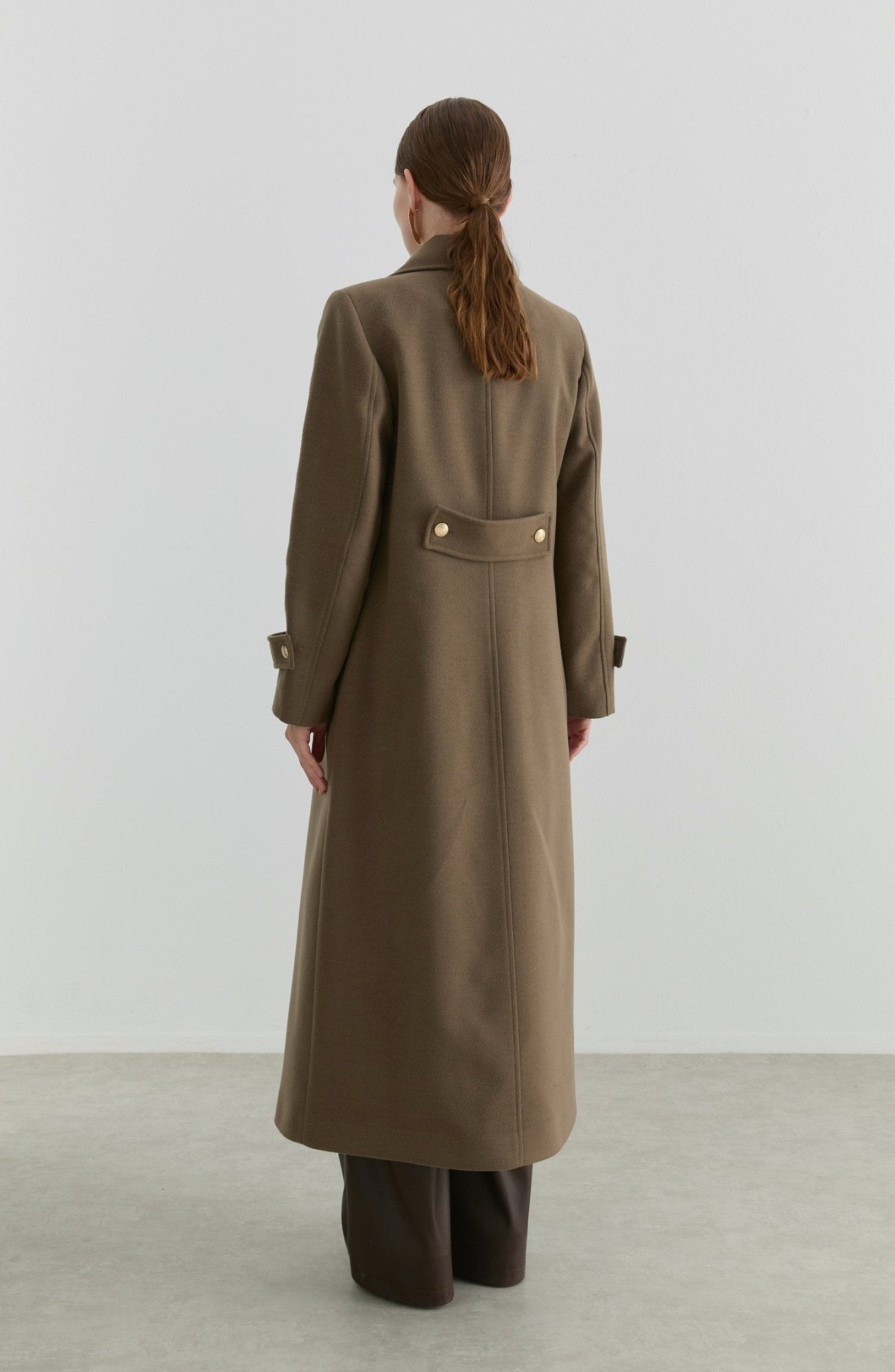 Blazer Maksi Vizon Kaşmir Kaban - Fatma Atasoy