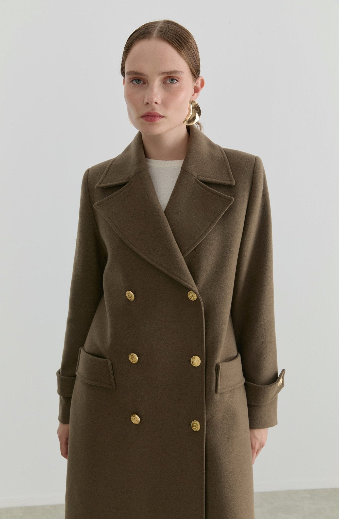 Blazer Maksi Vizon Kaşmir Kaban - Fatma Atasoy