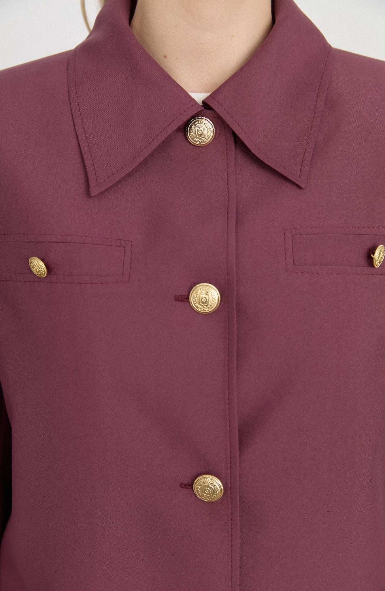 Blazer Mürdüm Trenç Ceket - Fatma Atasoy