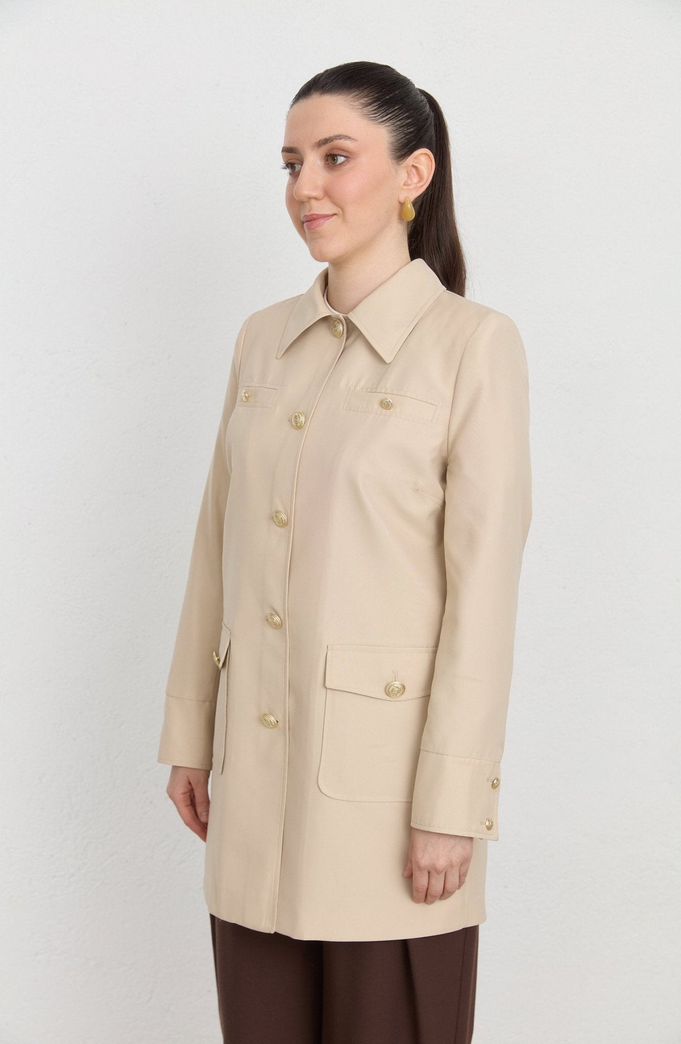 Blazer Taş Trenç Ceket - Fatma Atasoy
