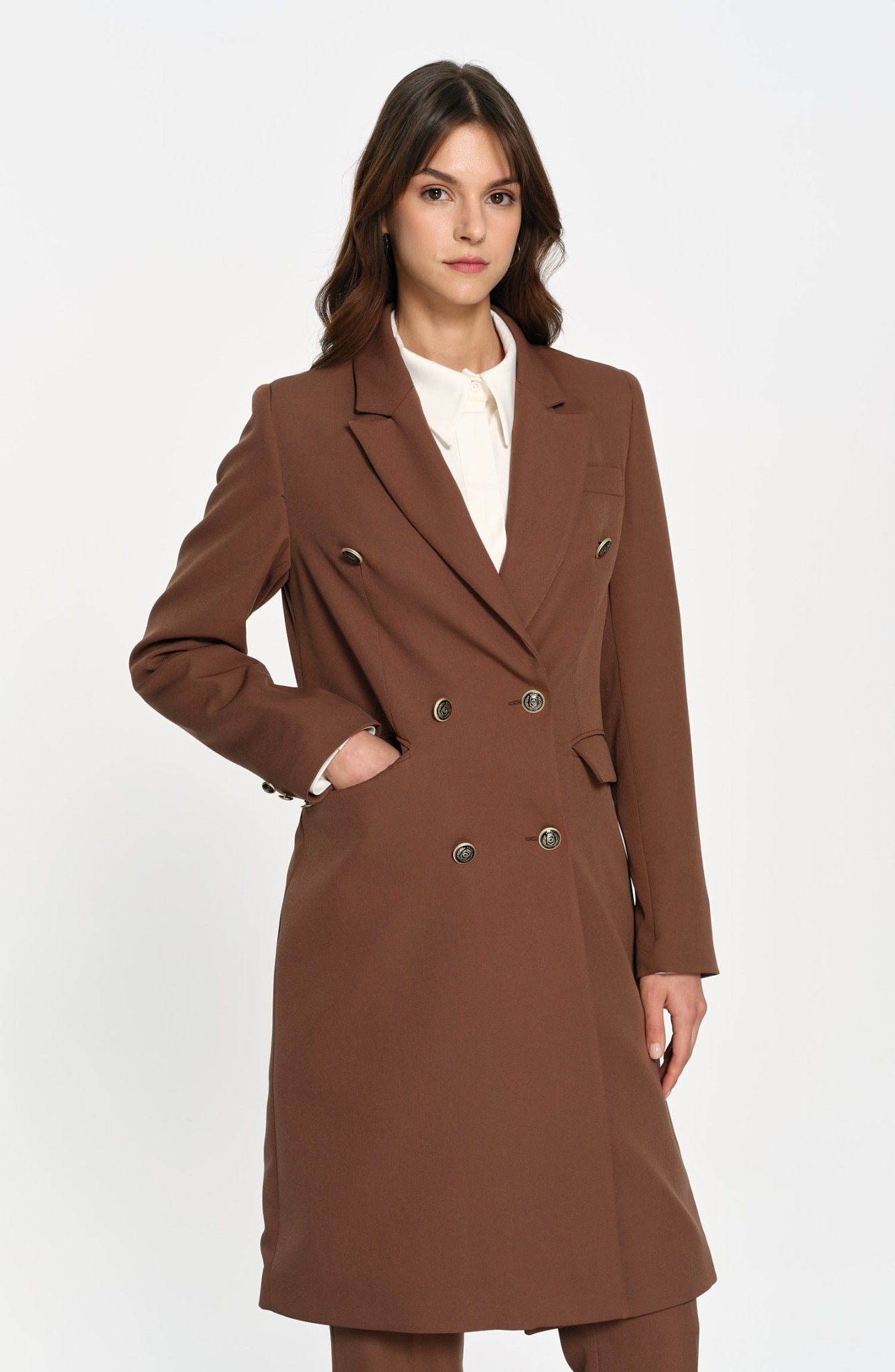 Blazer Tek Ceket Çikolata Kahve - Fatma Atasoy