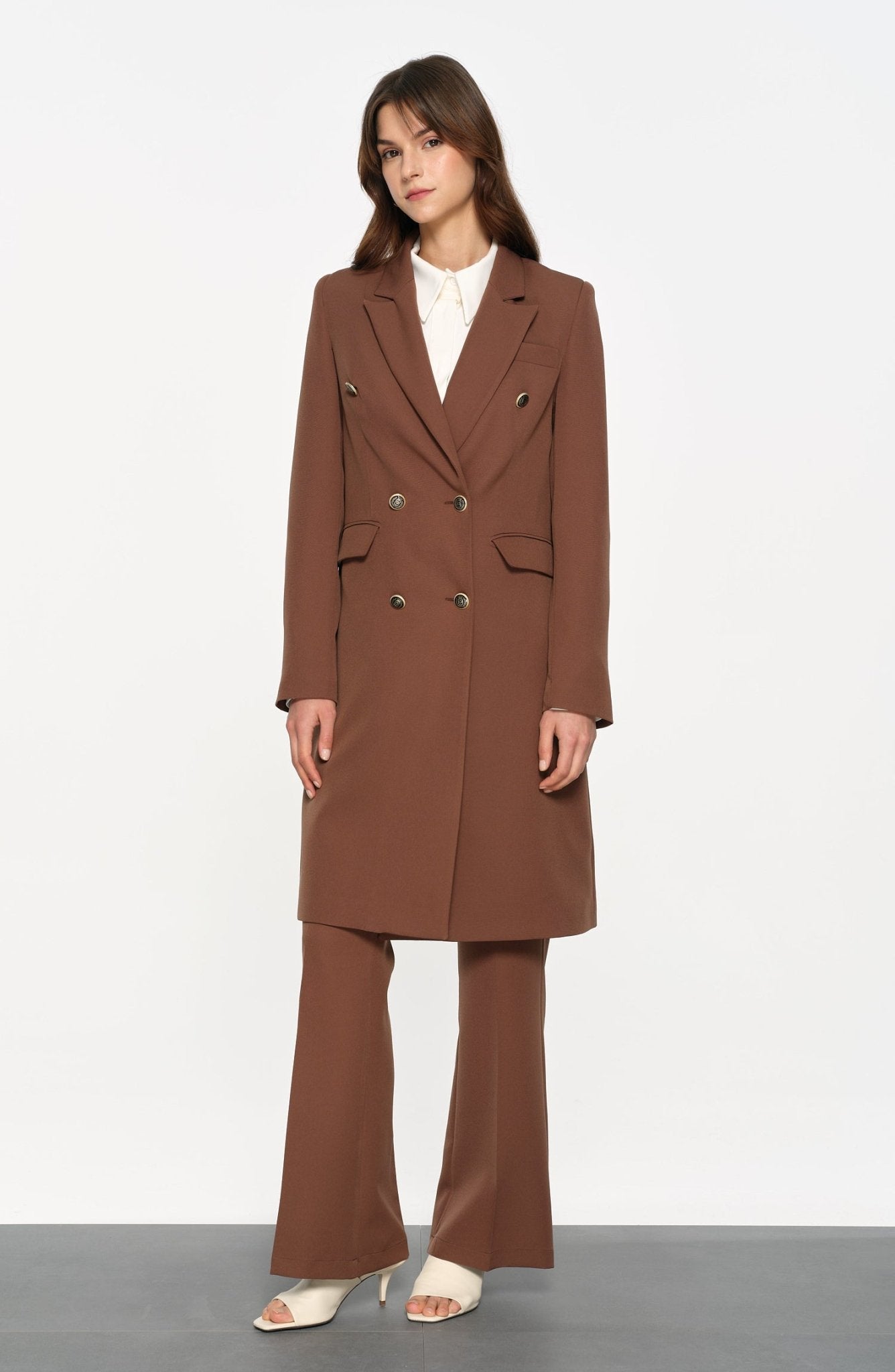 Blazer Tek Ceket Çikolata Kahve - Fatma Atasoy