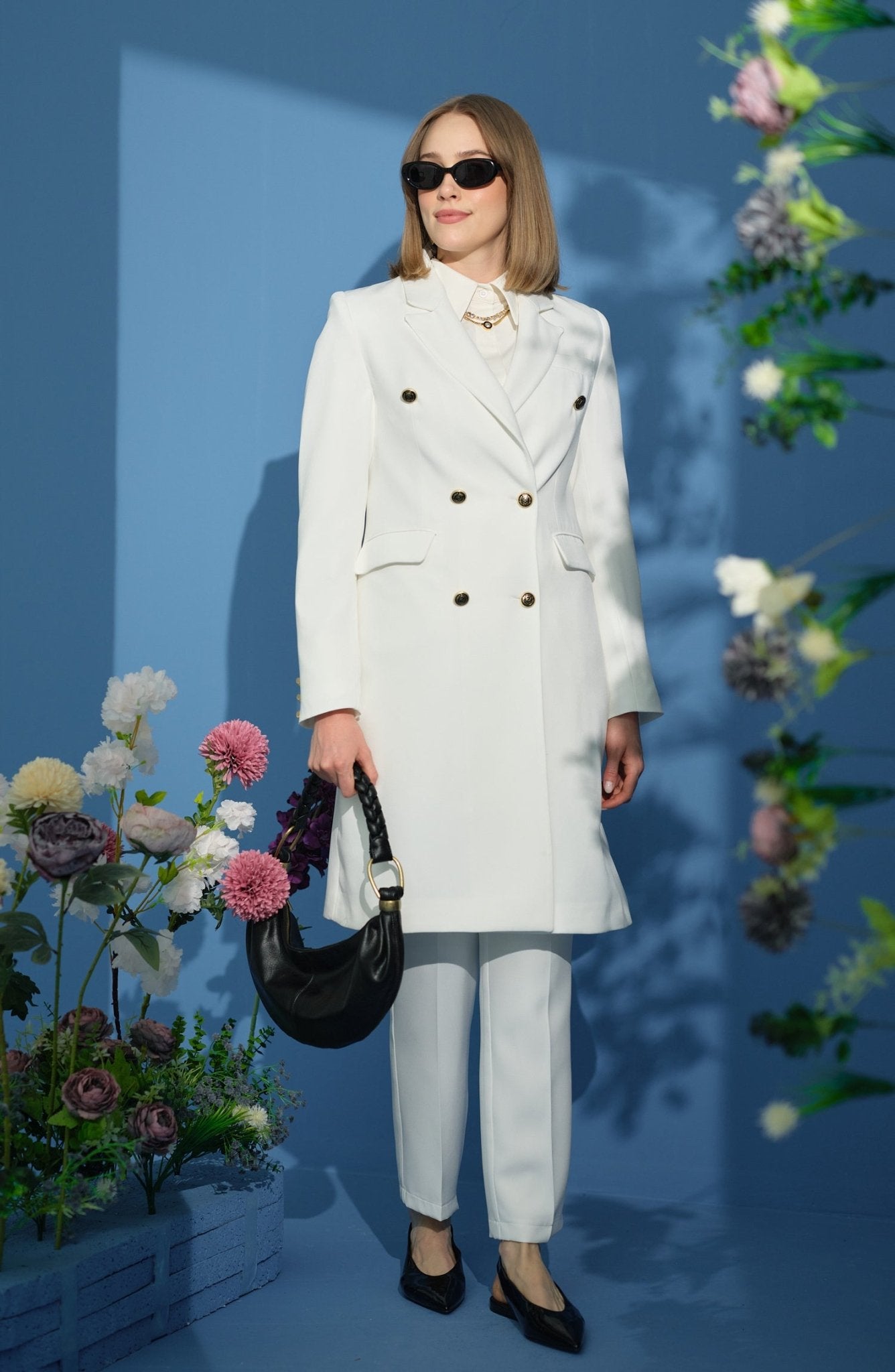 Blazer Tek Ceket Ekru - Fatma Atasoy