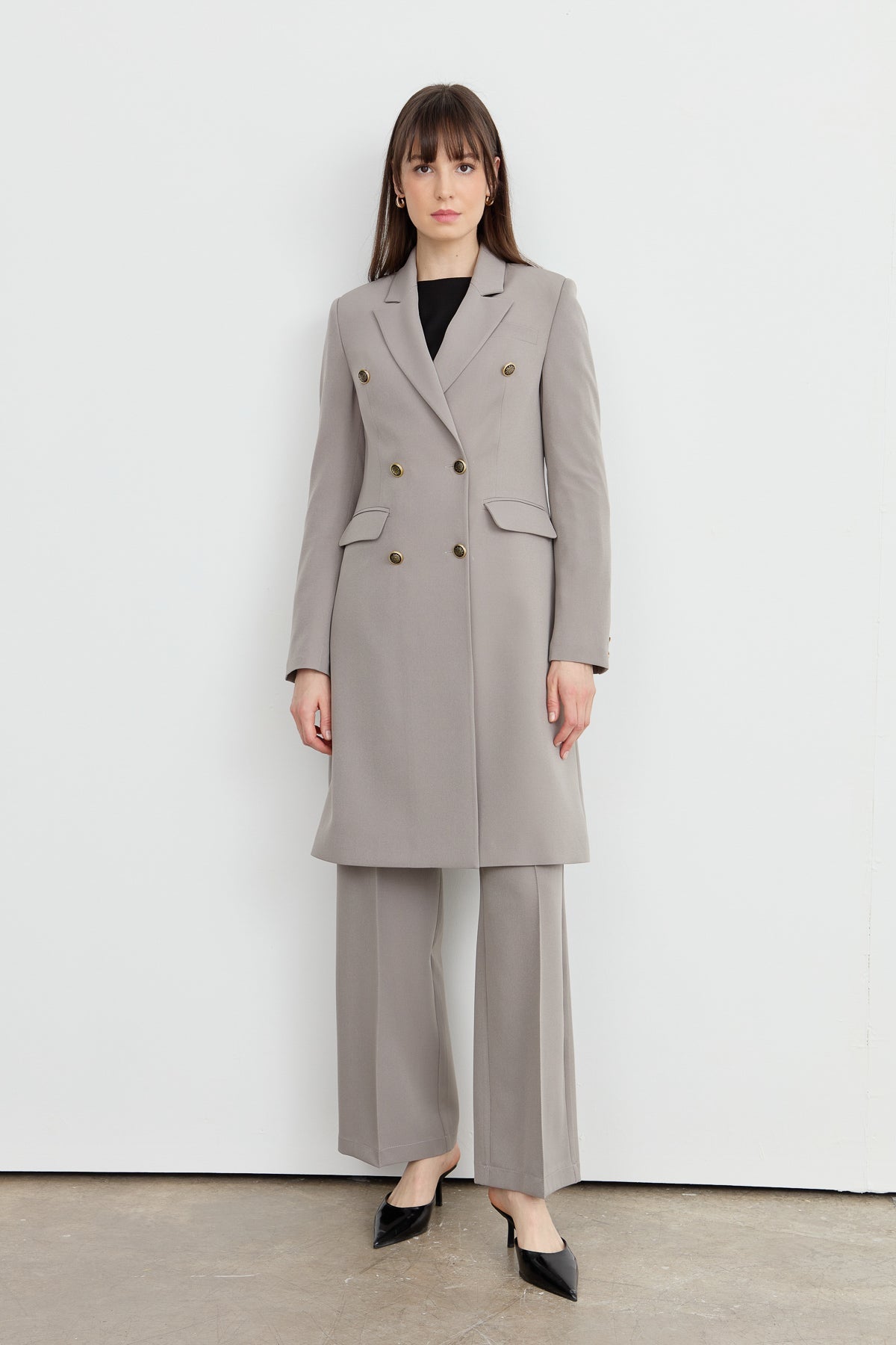 Blazer Tek Ceket Gri - Fatma Atasoy