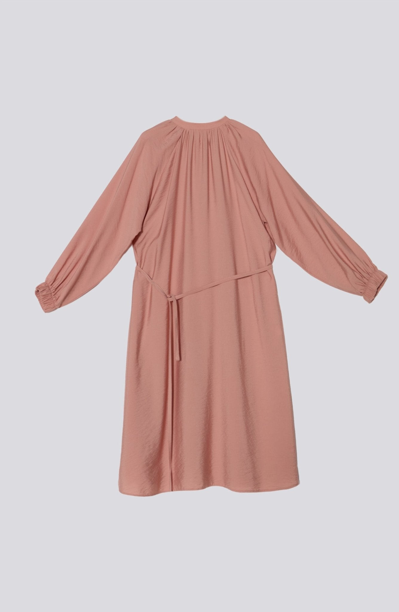 Büzgülü Bağlamalı Maksi Soft Pembe Tunik - Fatma Atasoy
