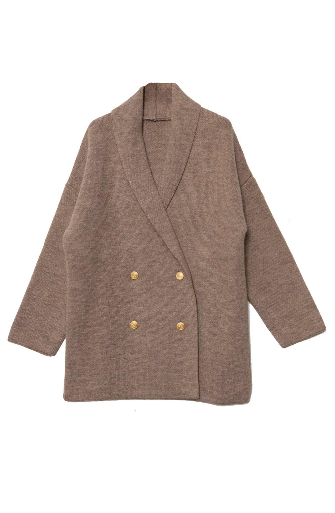 Çelik Örme Blazer Mocha Triko Ceket - Fatma Atasoy