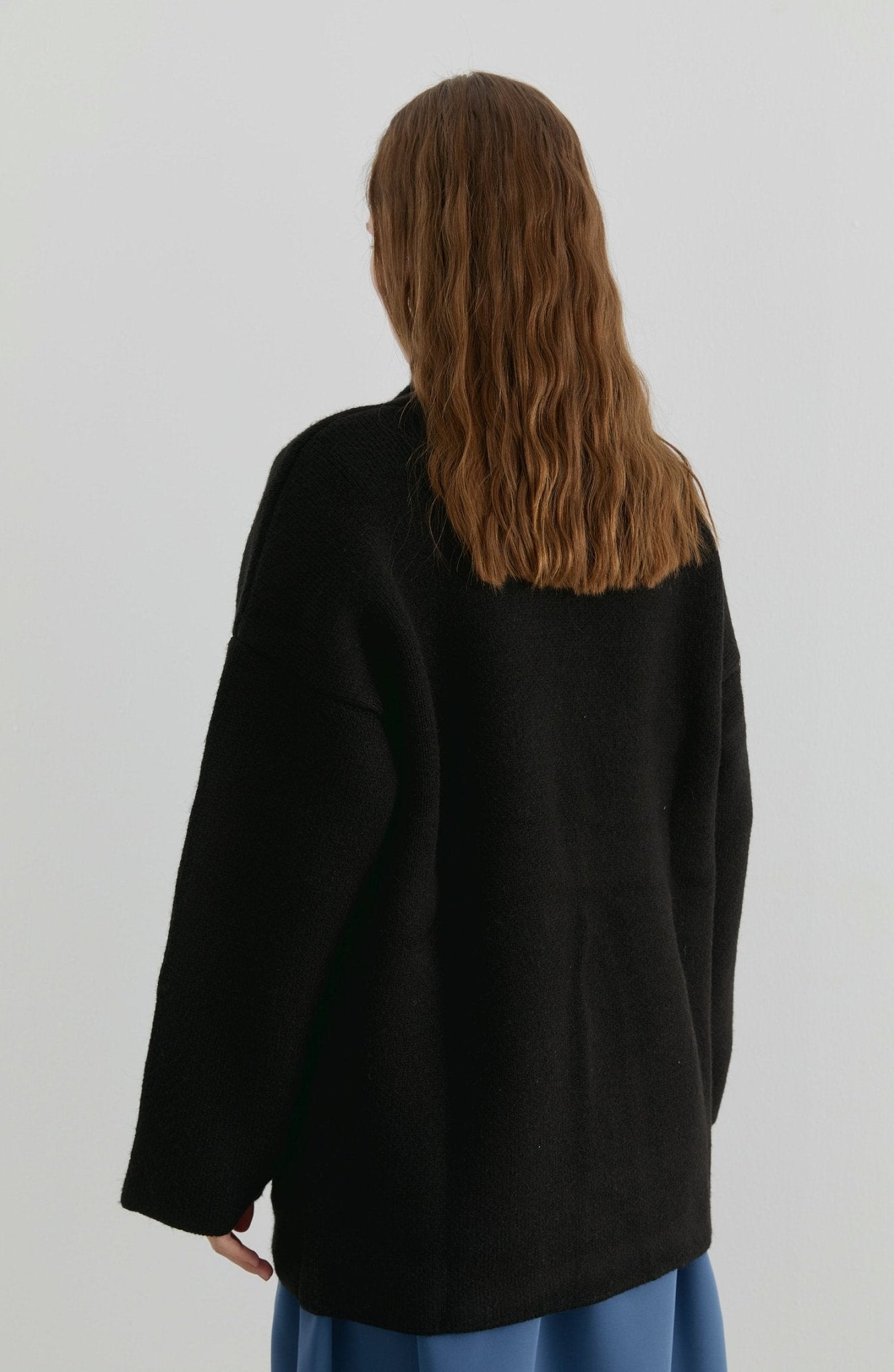 Çelik Örme Blazer Siyah Triko Ceket - Fatma Atasoy