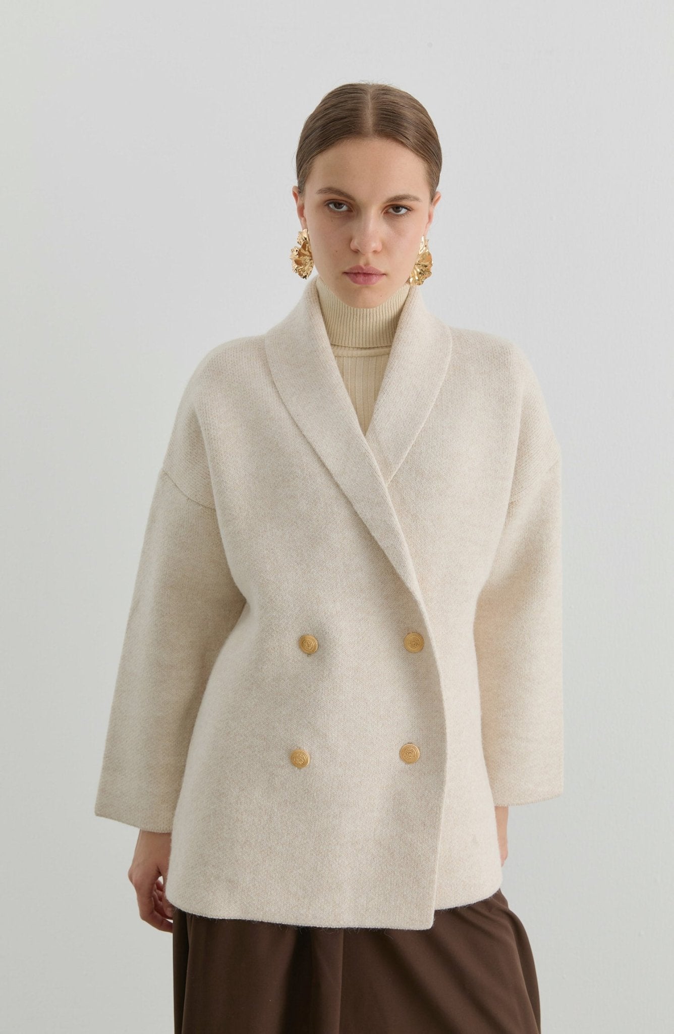 Çelik Örme Blazer Taş Triko Ceket - Fatma Atasoy