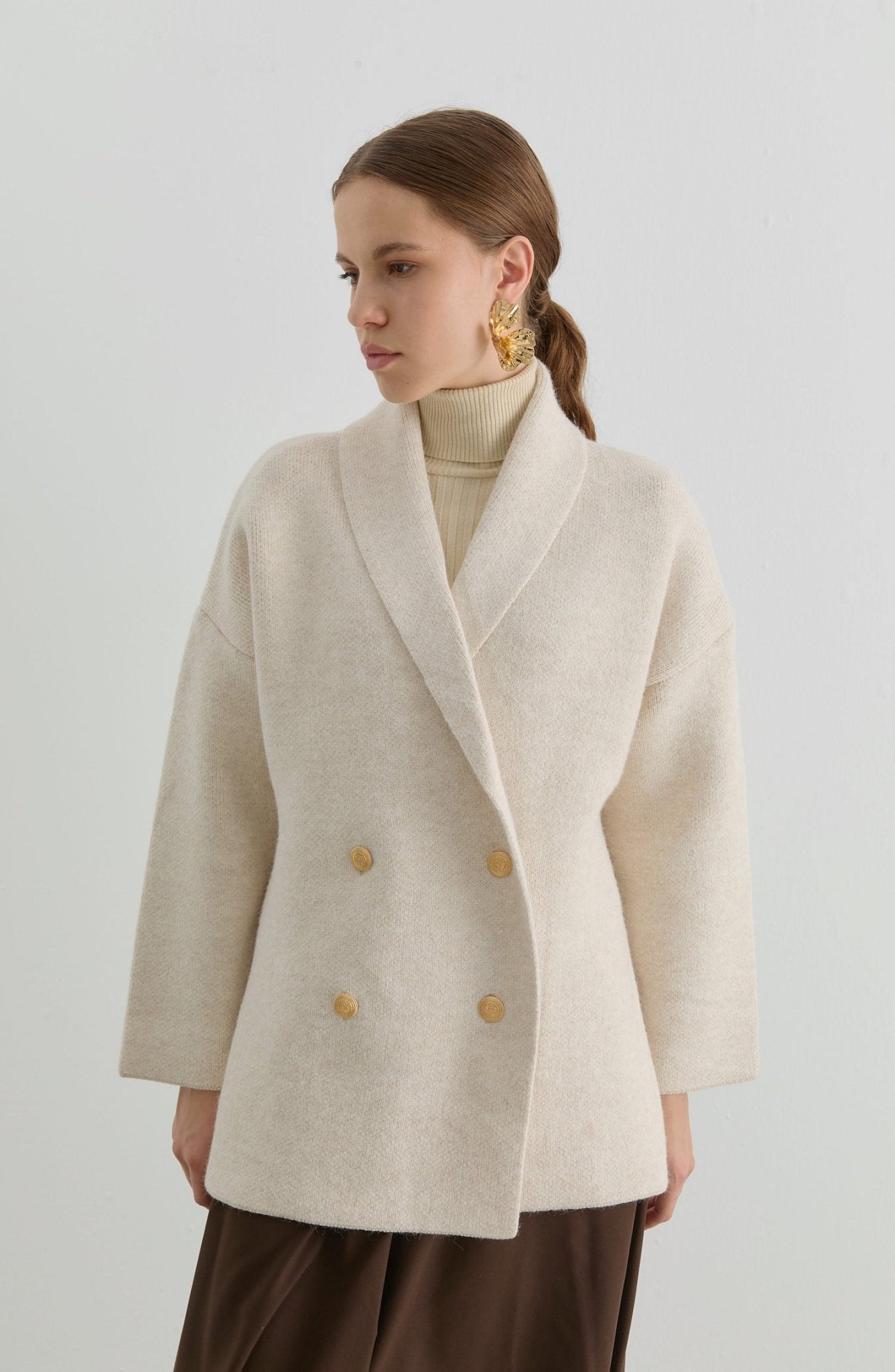 Çelik Örme Blazer Taş Triko Ceket - Fatma Atasoy