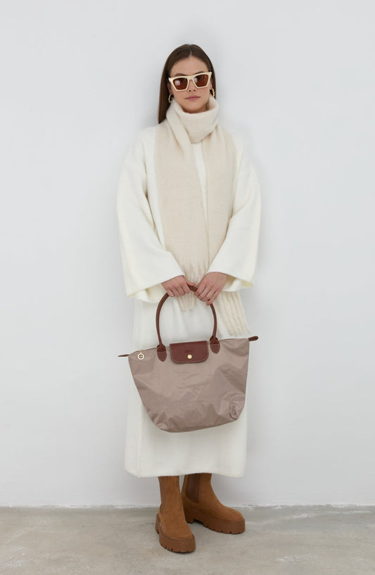 Çelik Örme Pufik Ekru Triko Elbise - Fatma Atasoy