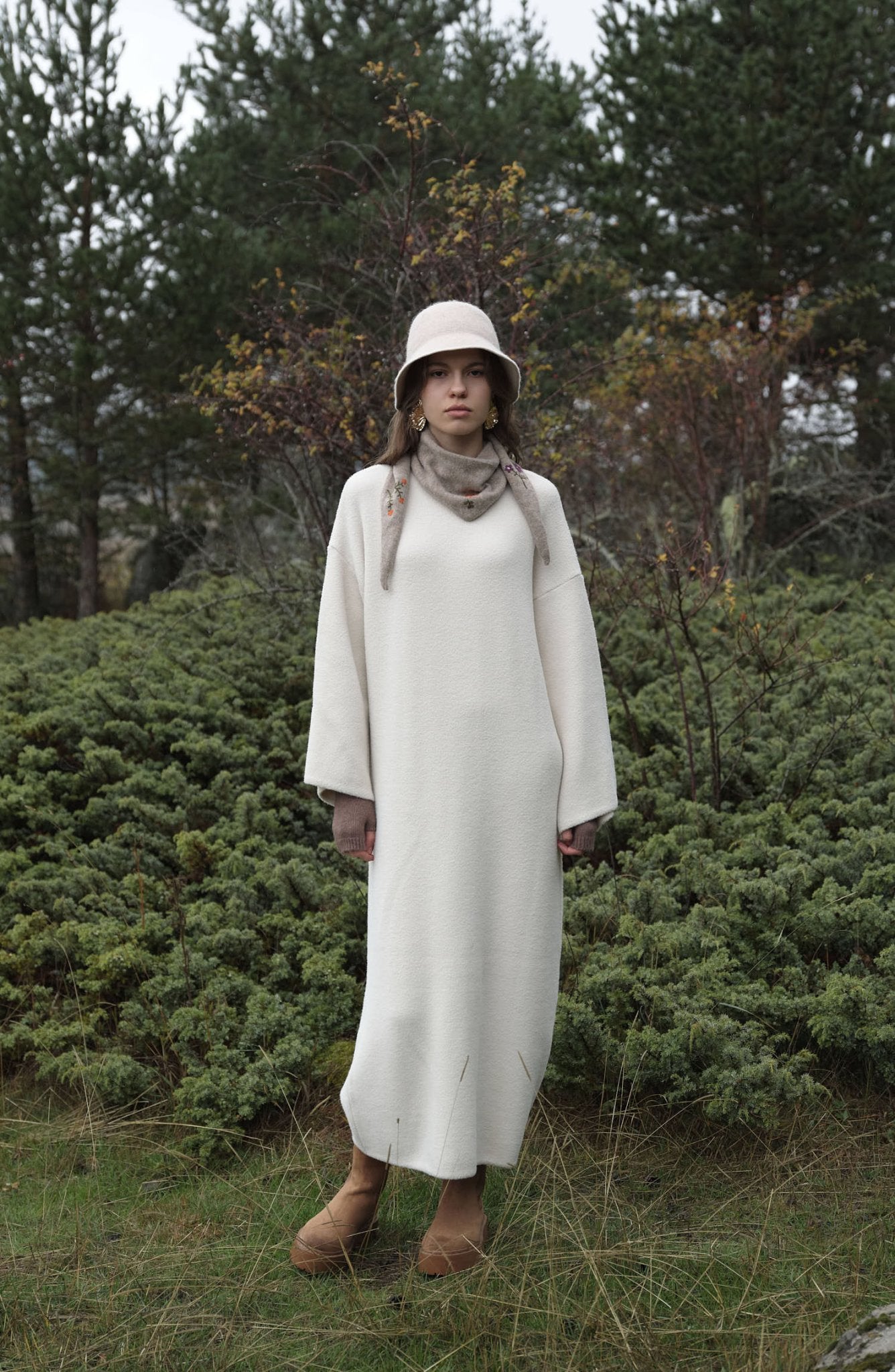 Çelik Örme Pufik Taş Triko Elbise - Fatma Atasoy