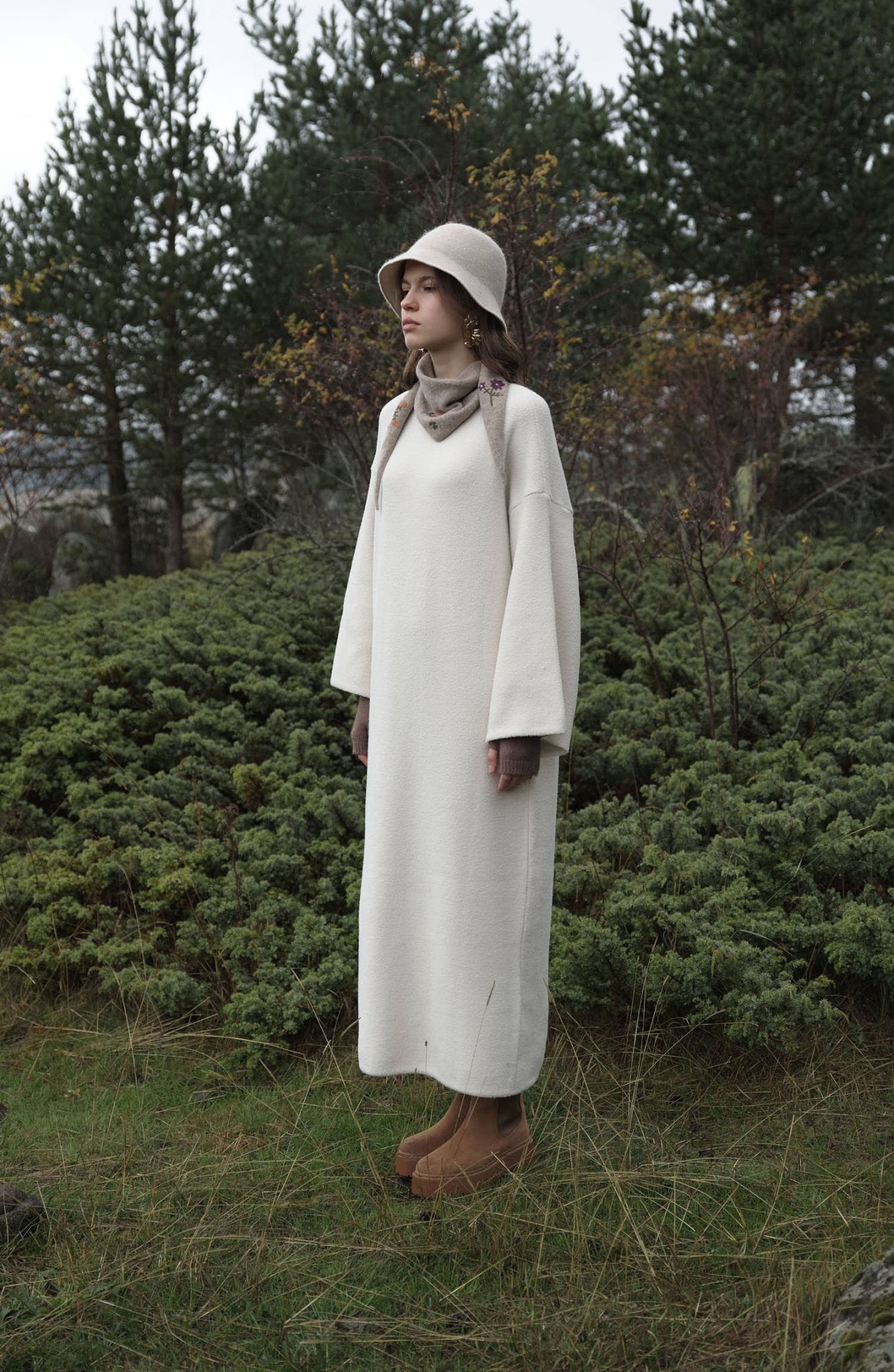 Çelik Örme Pufik Taş Triko Elbise - Fatma Atasoy