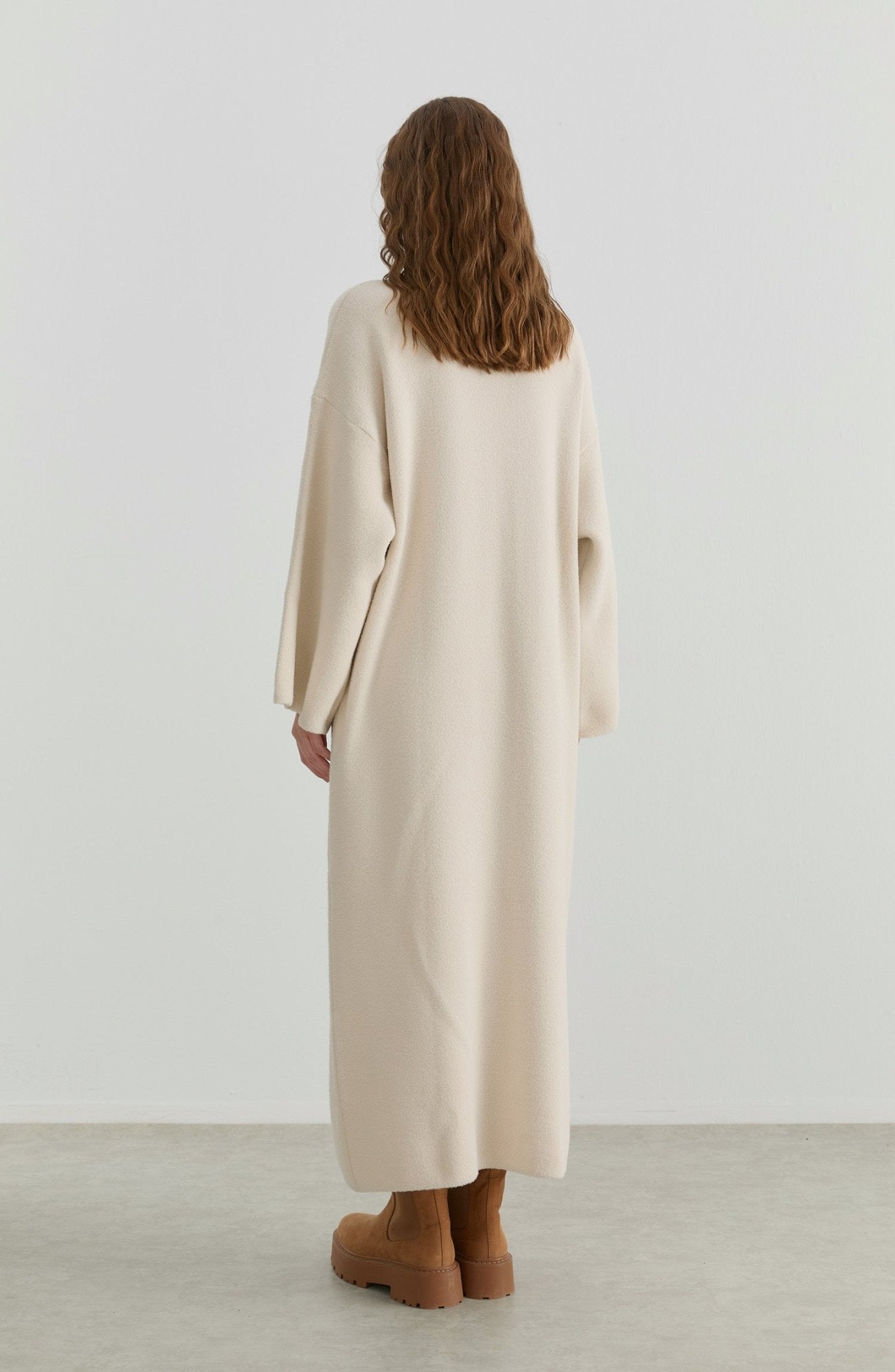 Çelik Örme Pufik Taş Triko Elbise - Fatma Atasoy