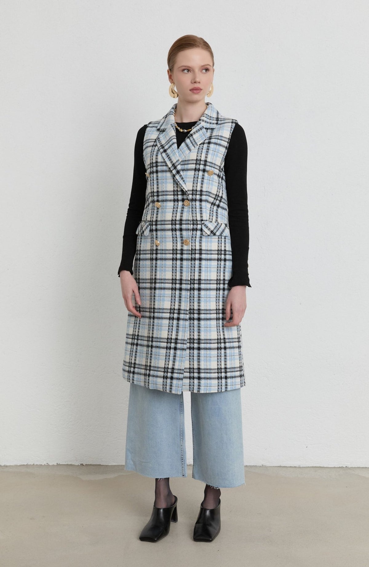 Cepli Culotte Açık Mavi Denim Pantolon - Fatma Atasoy
