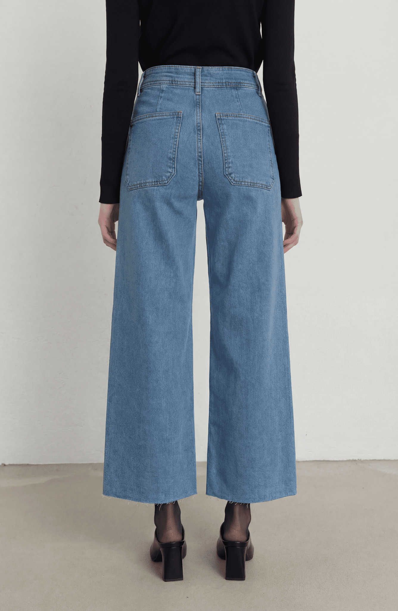 Cepli Culotte Koyu Mavi Denim Pantolon - Fatma Atasoy