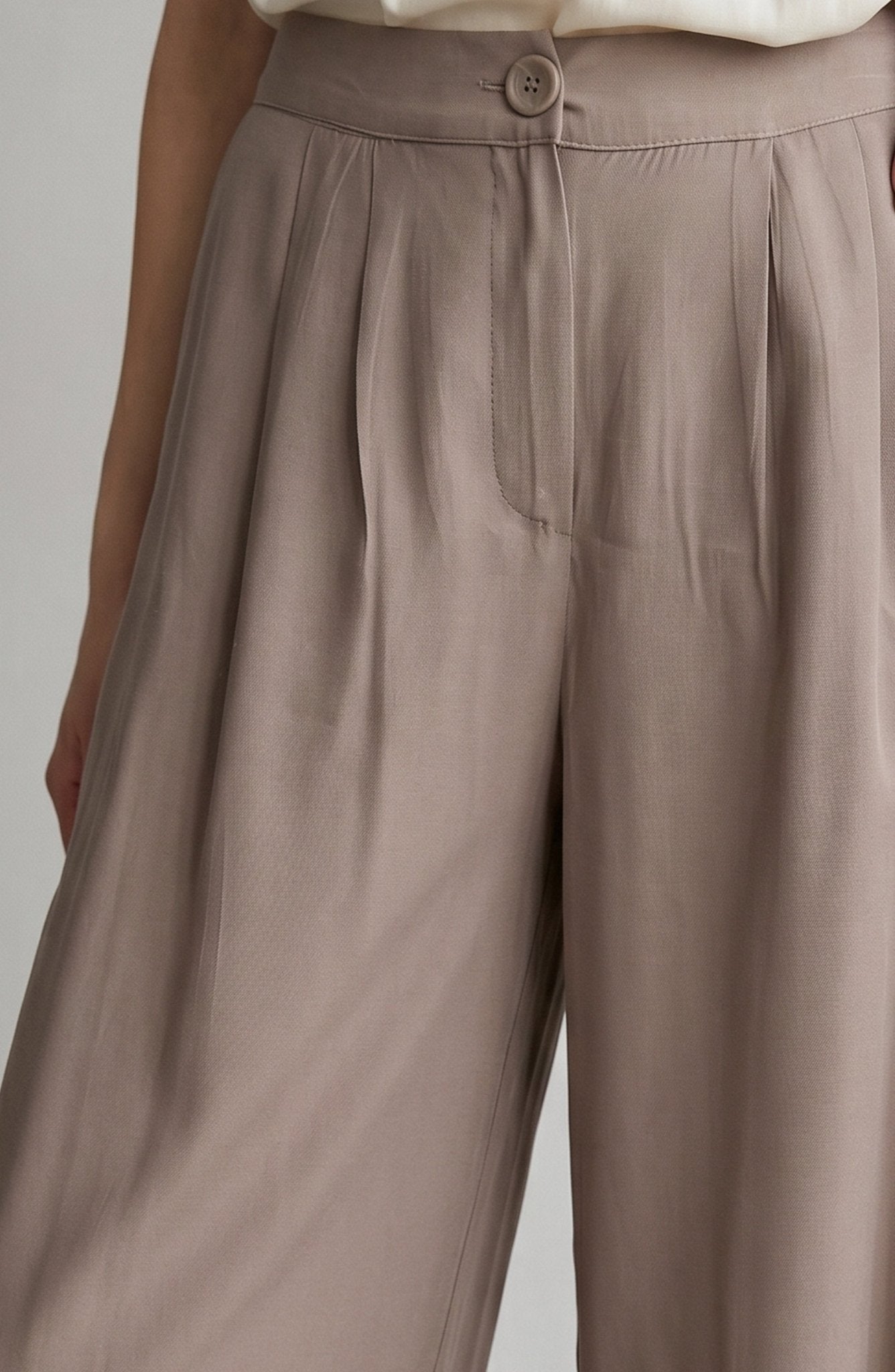 Çift Pile Vizon Rayon Palazzo Pantolon - Fatma Atasoy