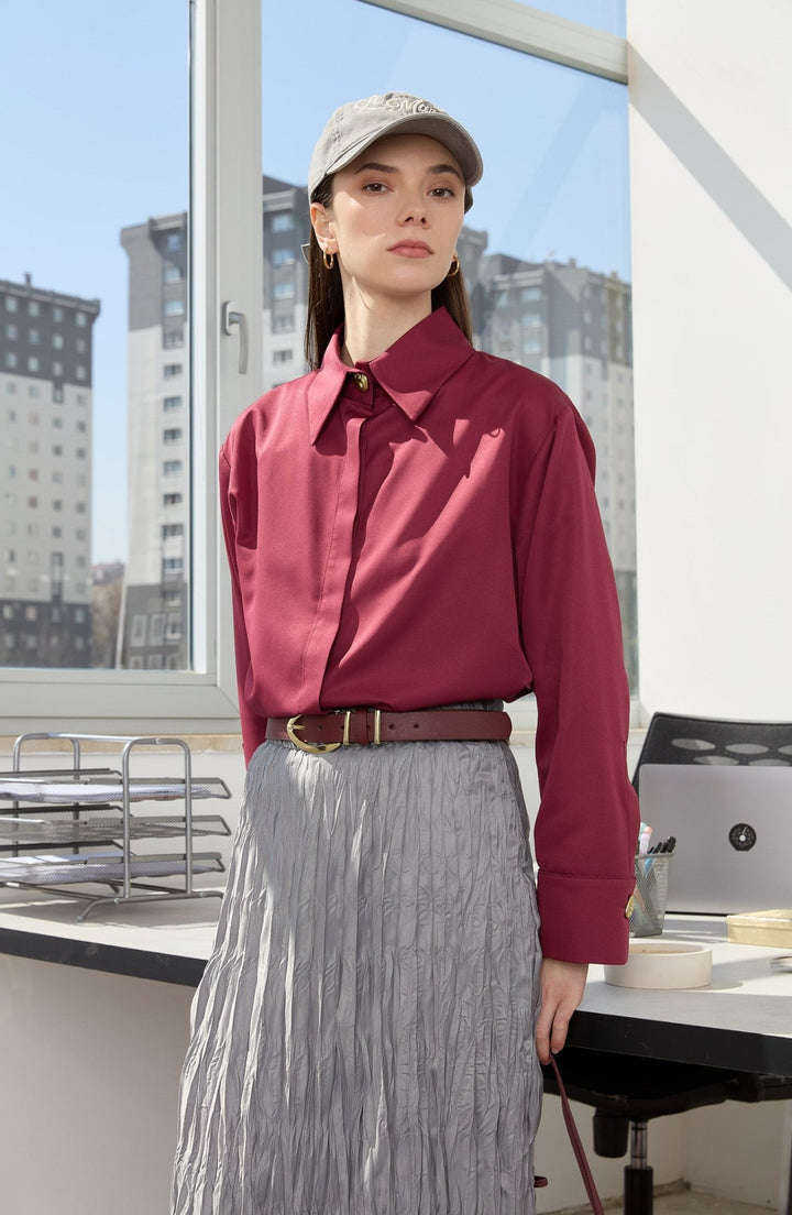 D Toka Detaylı Bordo Kemer - Fatma Atasoy