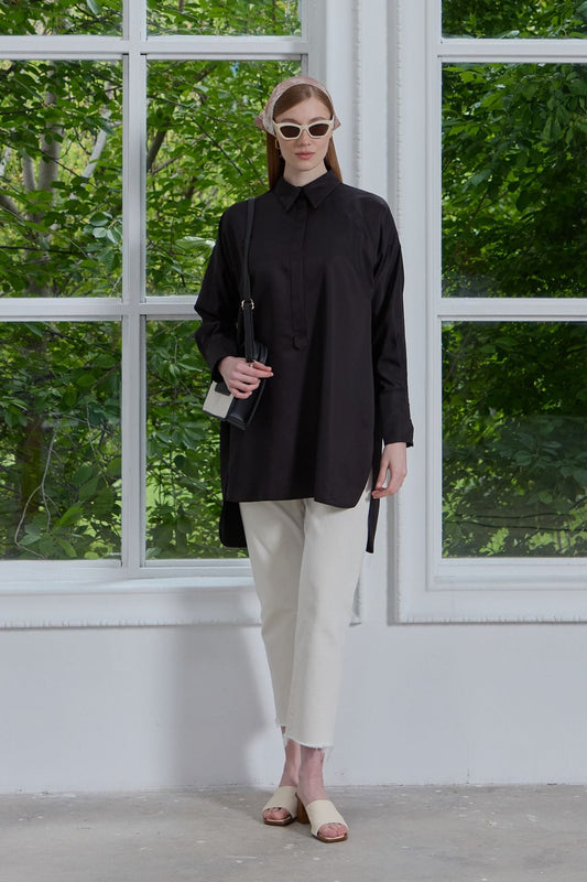 Dad Gömlek Siyah - Fatma Atasoy