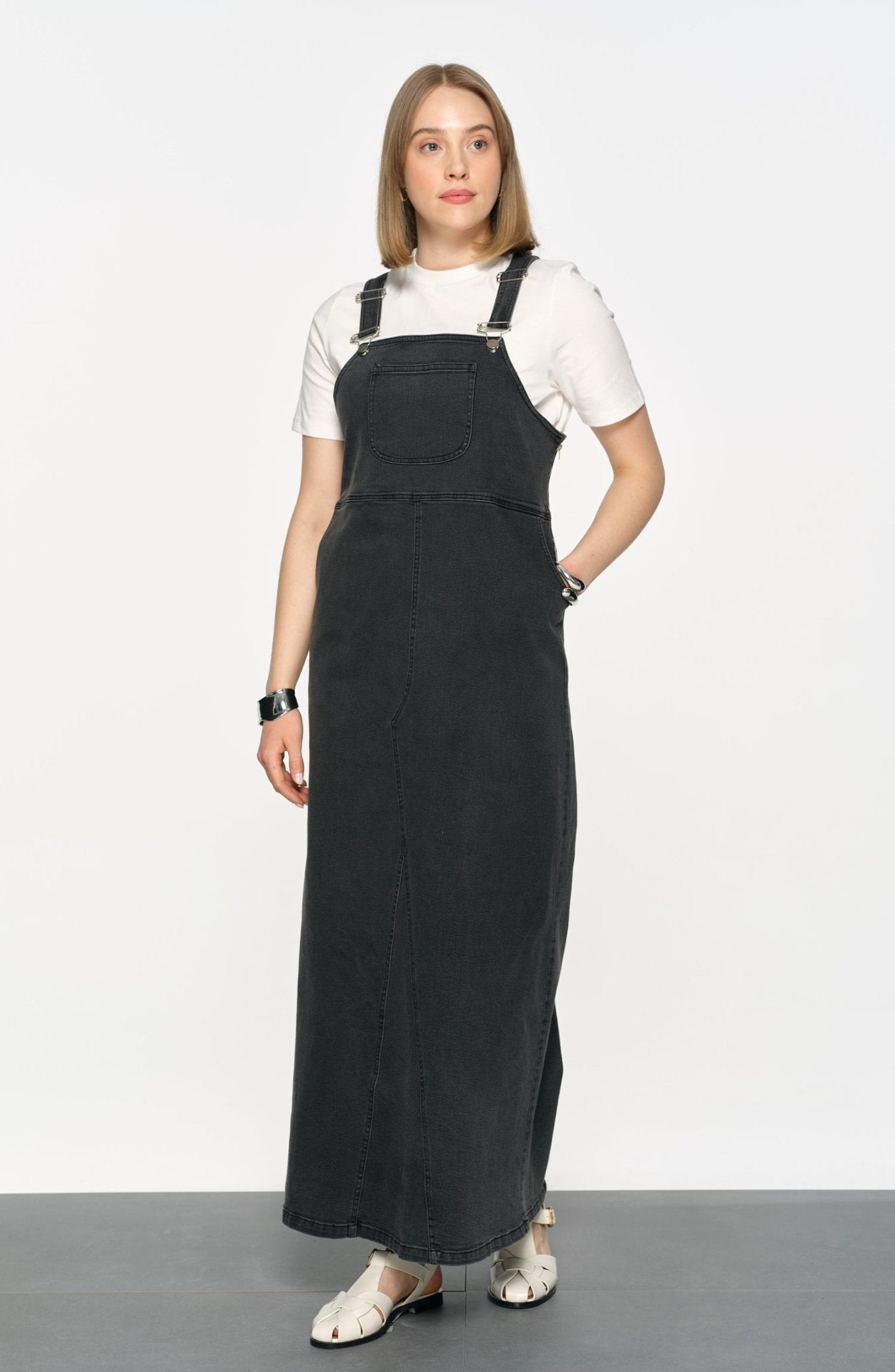 Denim Gri Salopet - Fatma Atasoy