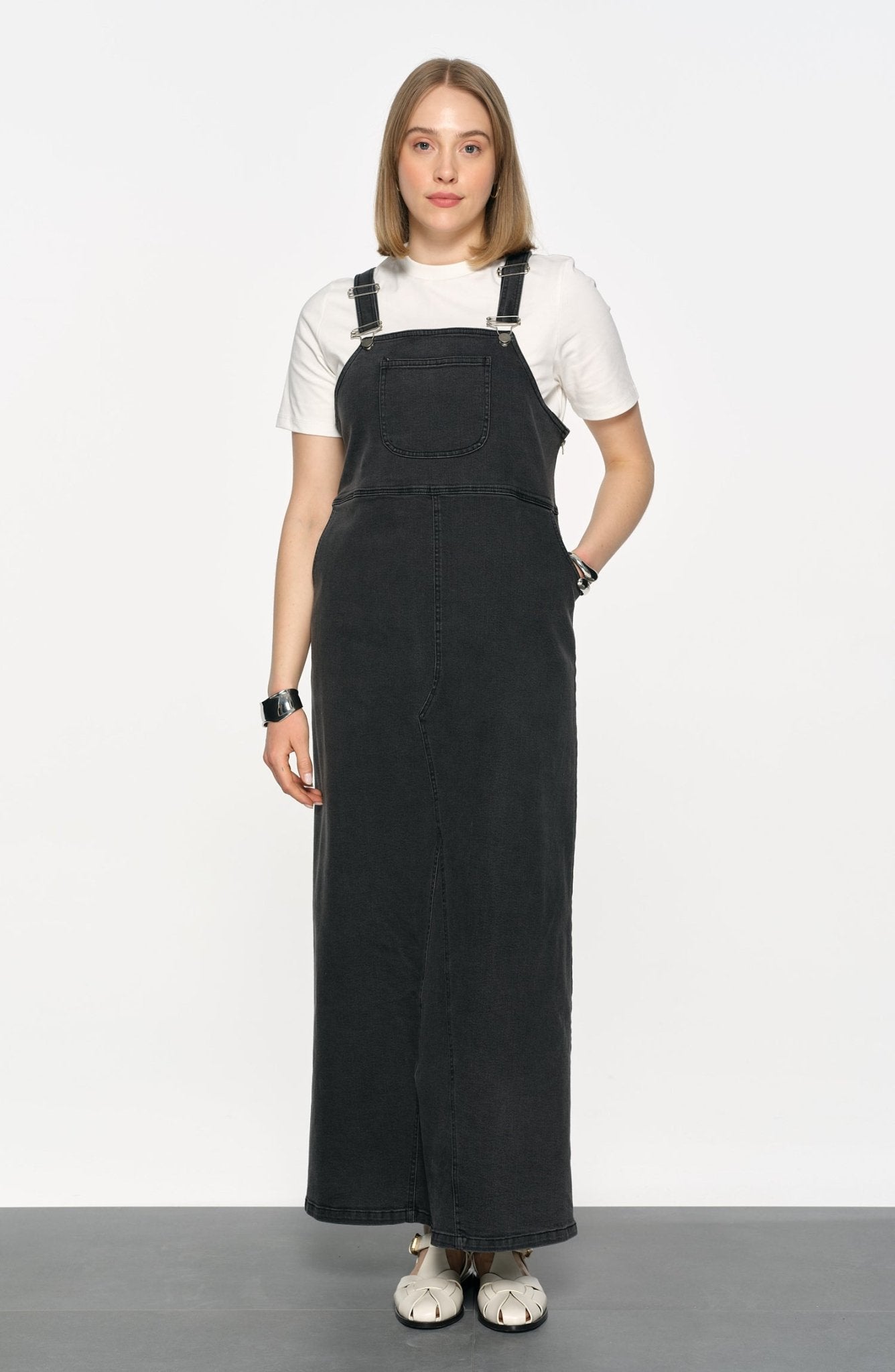 Denim Gri Salopet - Fatma Atasoy