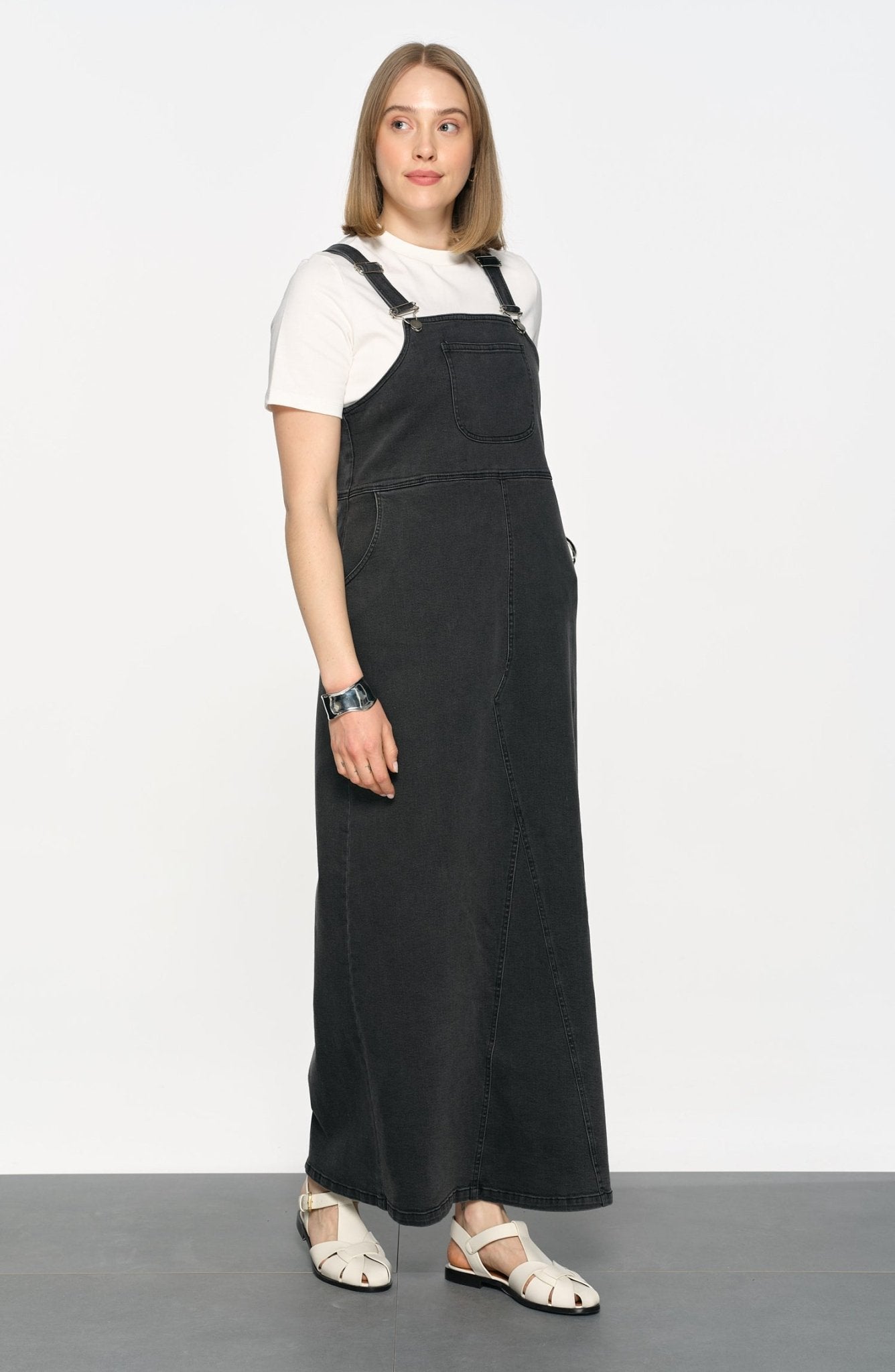 Denim Gri Salopet - Fatma Atasoy