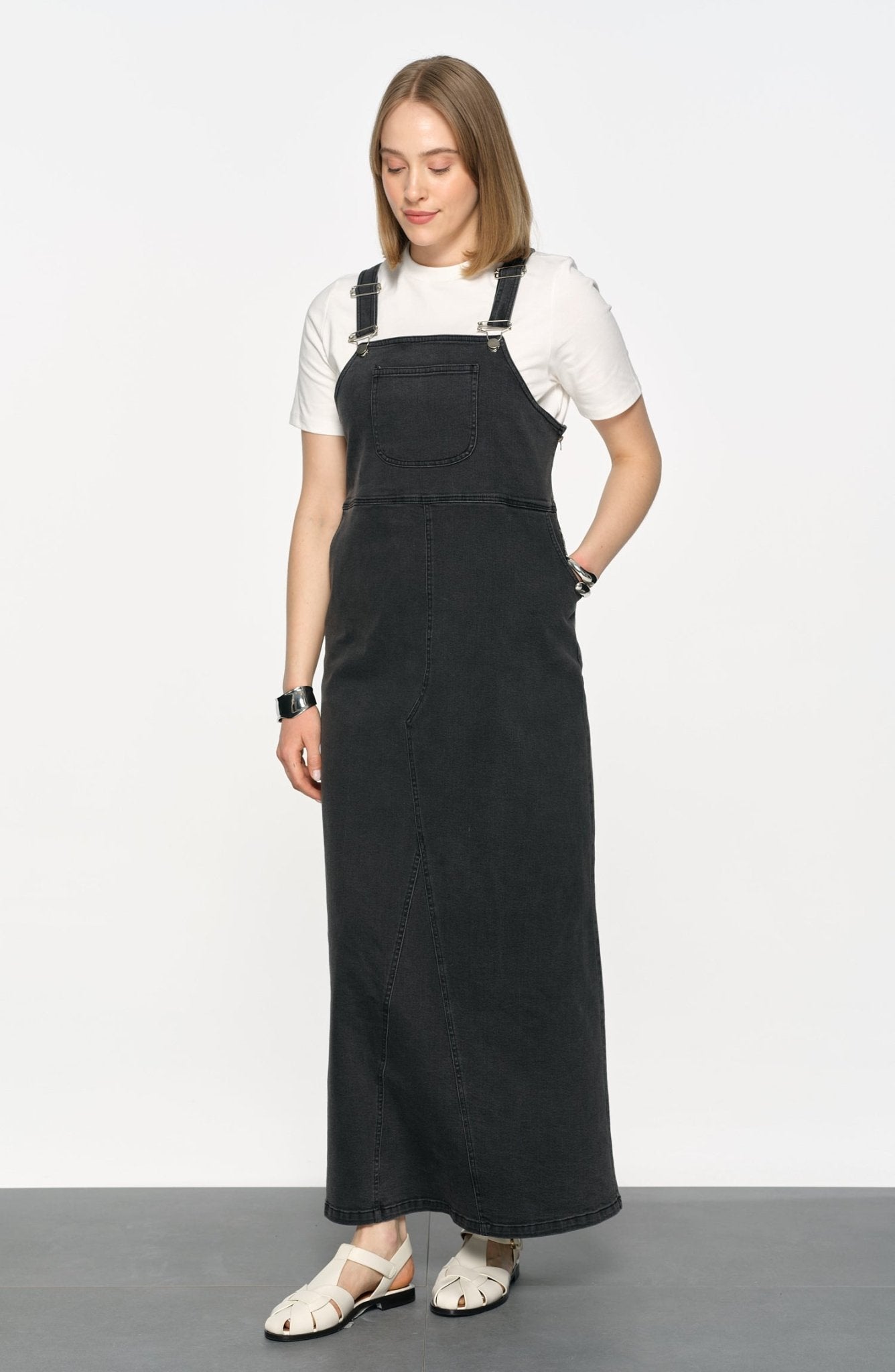 Denim Gri Salopet - Fatma Atasoy