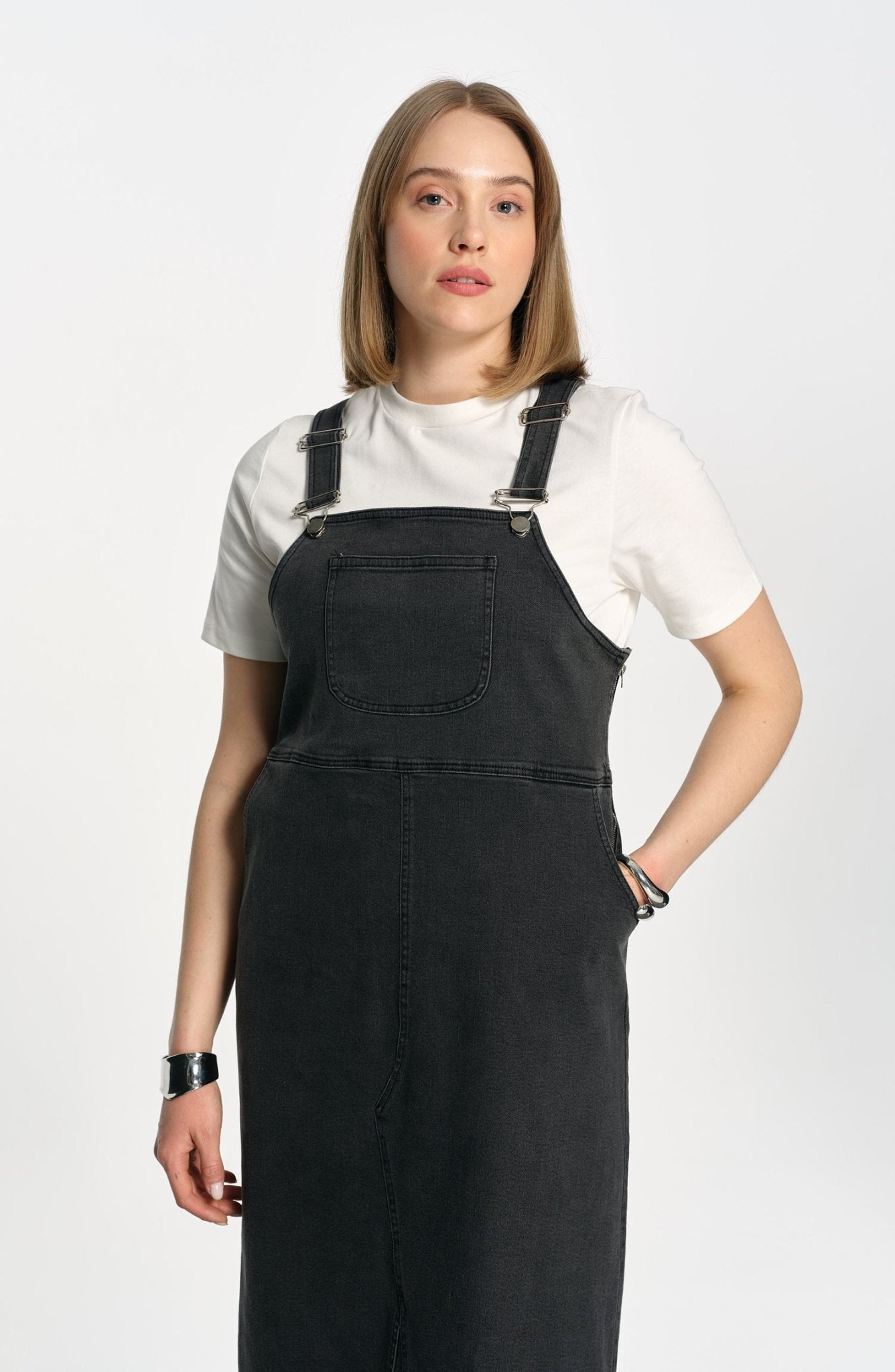 Denim Gri Salopet - Fatma Atasoy