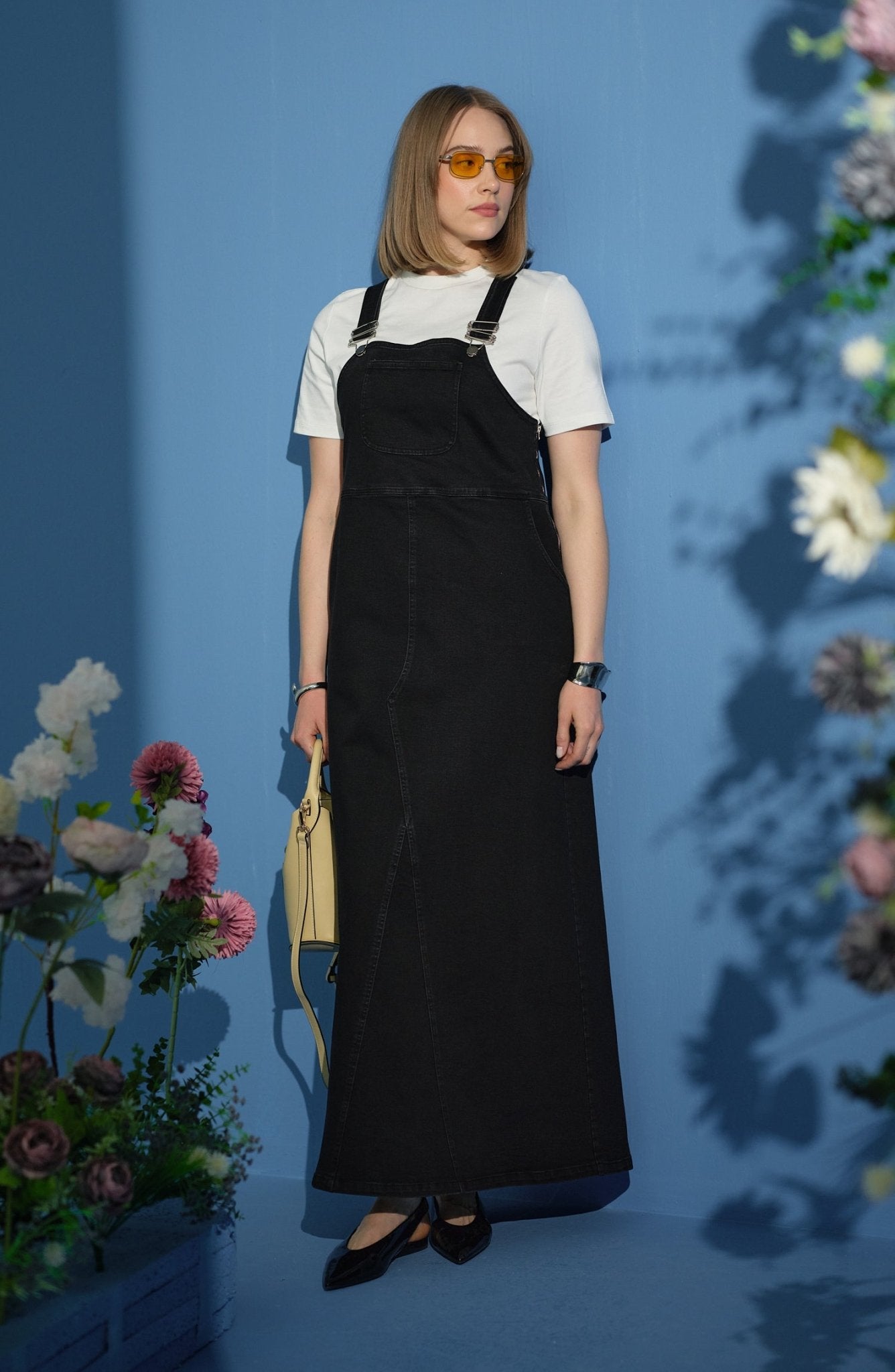 Denim Siyah Salopet - Fatma Atasoy