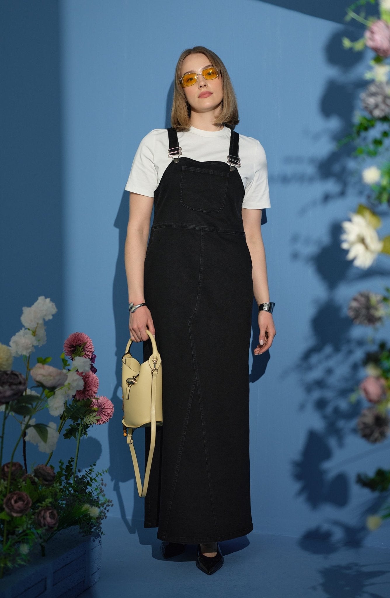 Denim Siyah Salopet - Fatma Atasoy