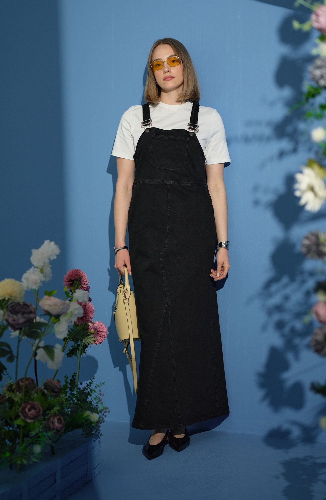Denim Siyah Salopet - Fatma Atasoy