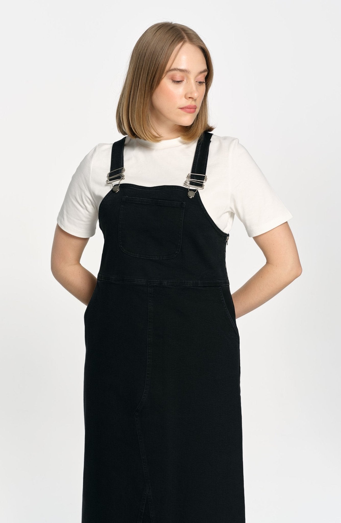 Denim Siyah Salopet - Fatma Atasoy