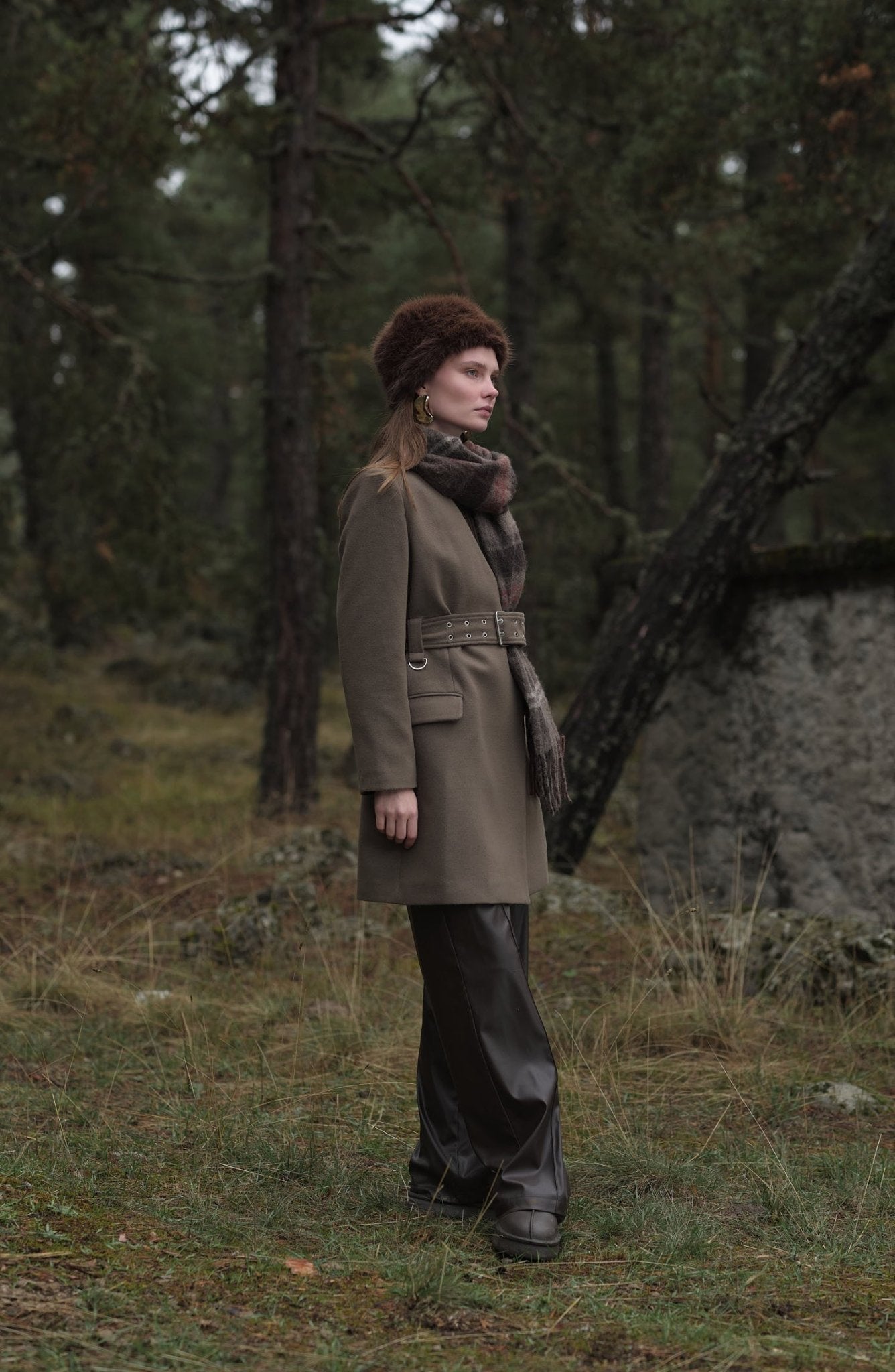 Deri Acı Kahve Palazzo Pantolon - Fatma Atasoy