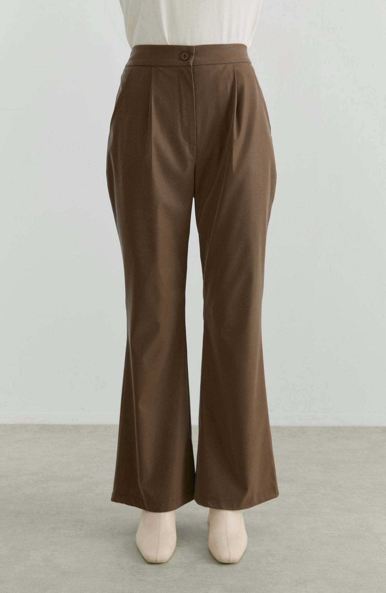 Deri Vizon İspanyol Paça Pantolon - Fatma Atasoy