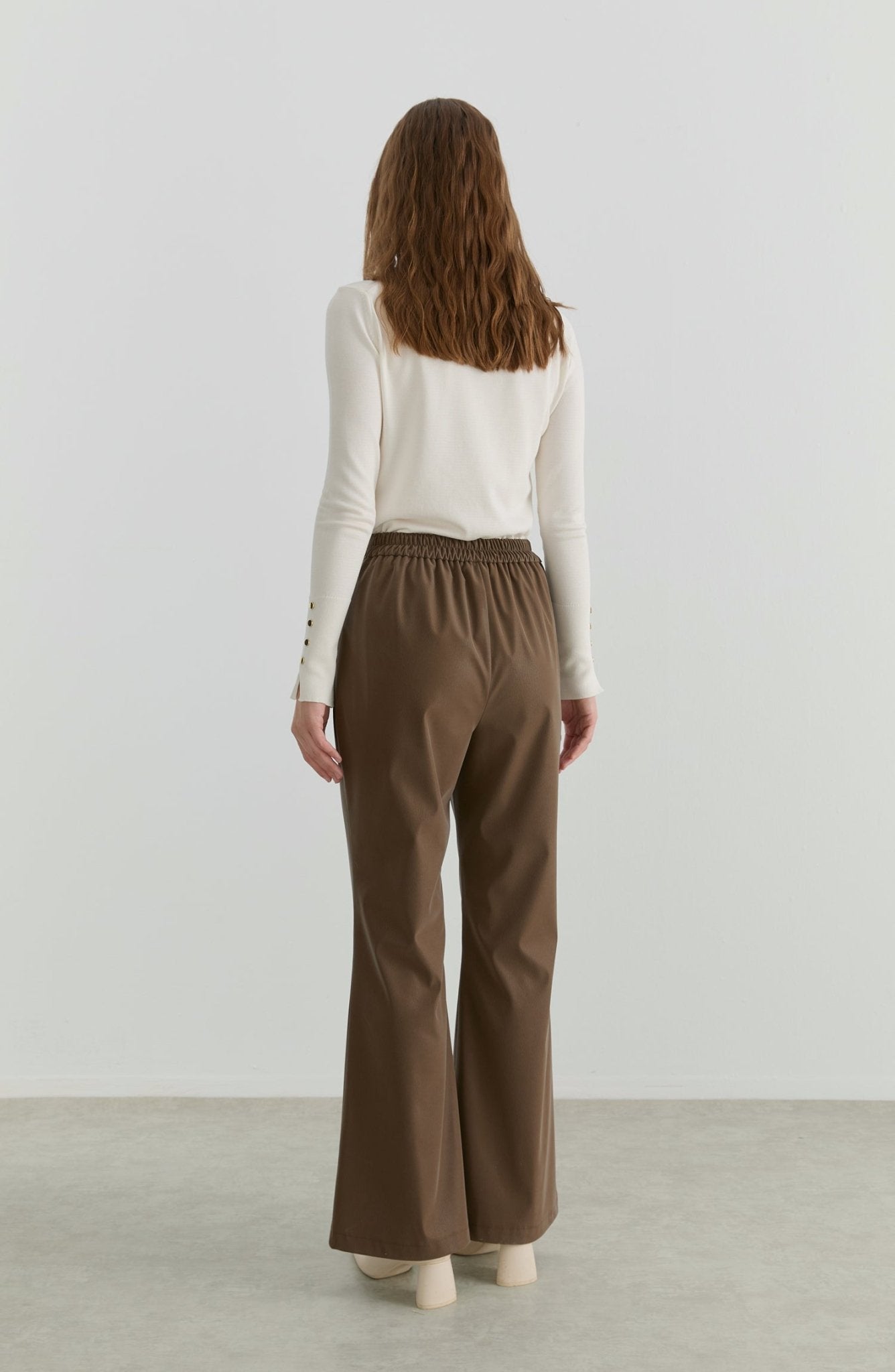 Deri Vizon İspanyol Paça Pantolon - Fatma Atasoy