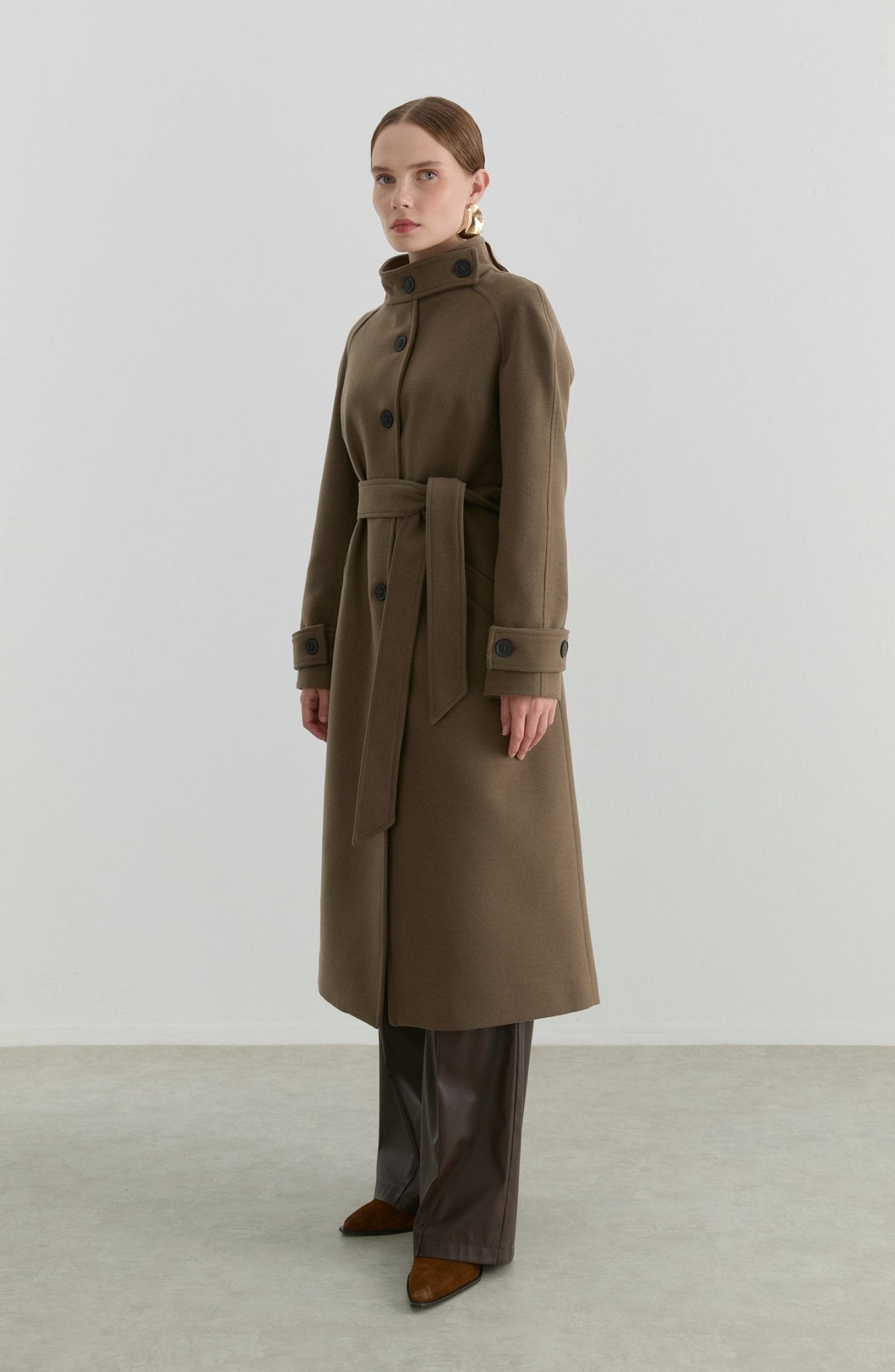 Dik Yaka Vizon Kaşmir Kaban - Fatma Atasoy