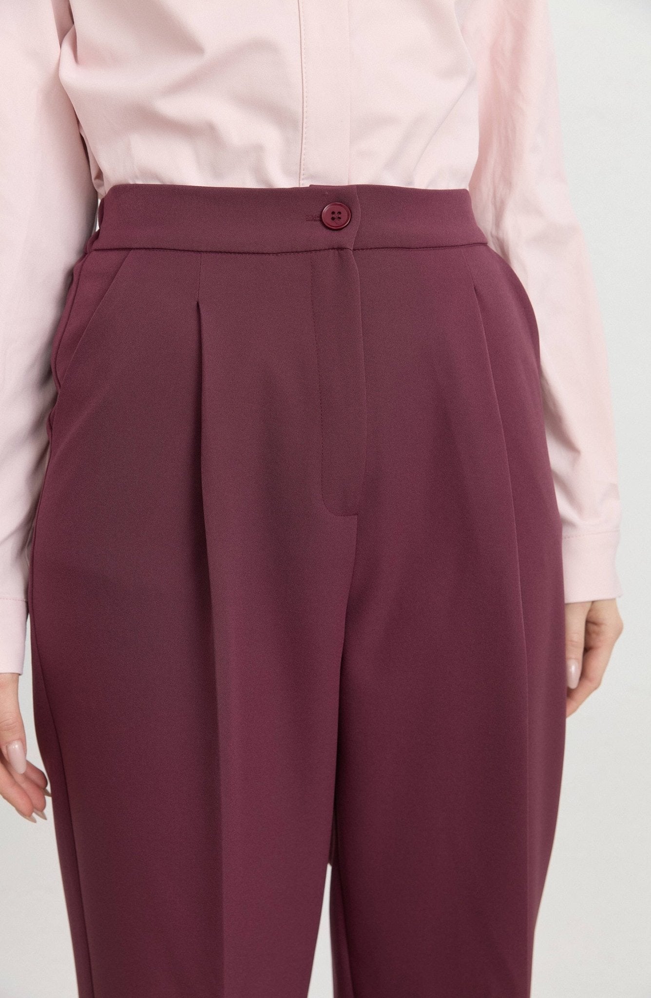 Double Barrel Mürdüm Fit Pantolon - Fatma Atasoy
