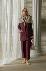 Double Barrel Mürdüm Fit Pantolon - Fatma Atasoy