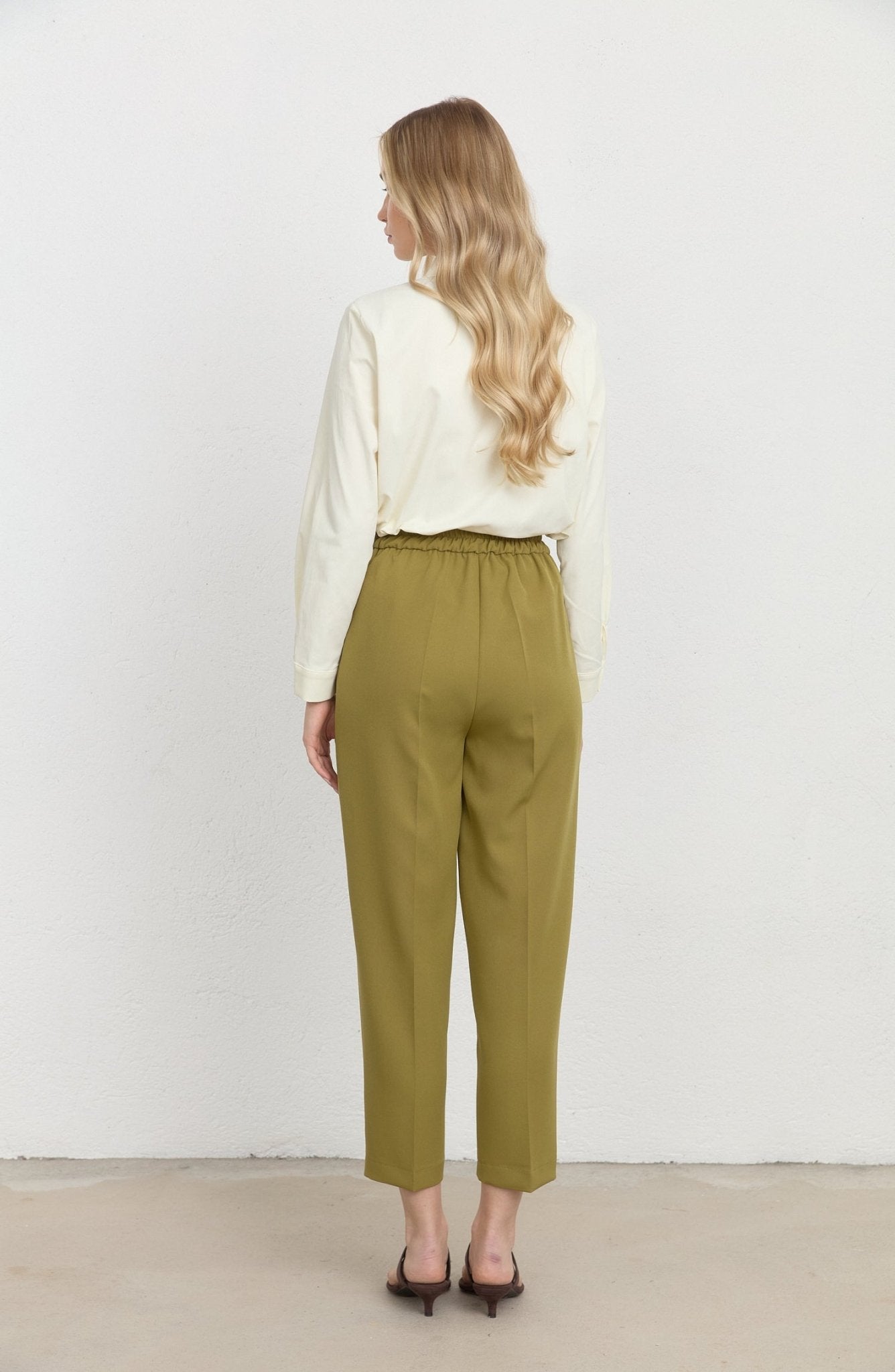 Double Barrel Yağ Yeşili Fit Pantolon - Fatma Atasoy