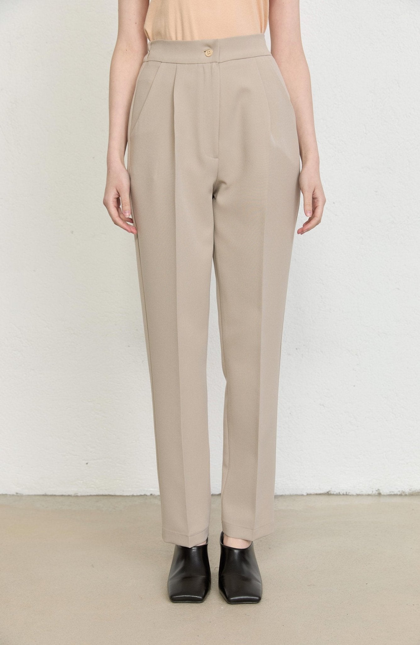 Double Bej Fit Pantolon - Fatma Atasoy