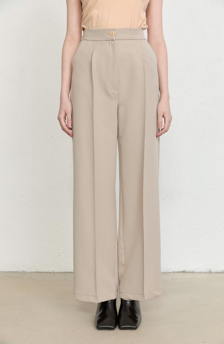 Double Bej Palazzo Pantolon - Fatma Atasoy